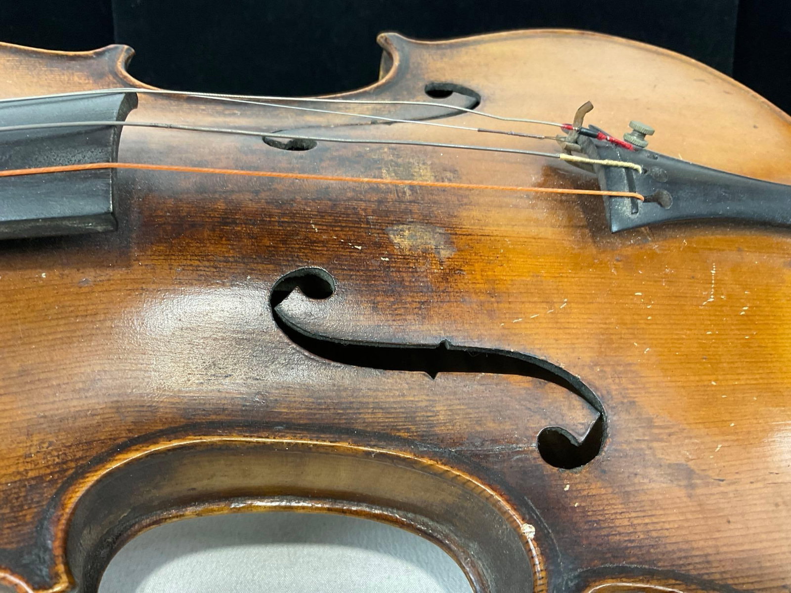 Antique Violin Copy of Antonius Stradivarius, made in Germany, w/MOP inlaid bow, no case - 7
