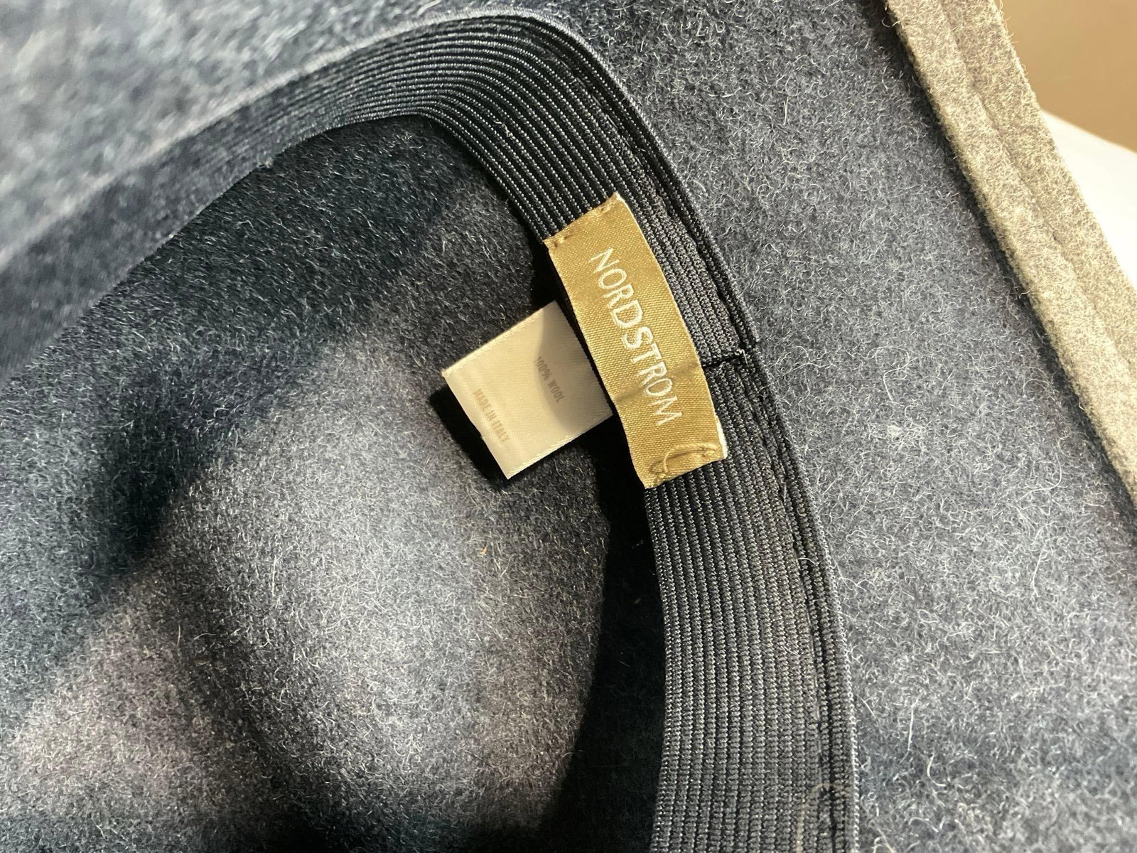 3 Nordstrom 100% Wool Cloche Style Hats, Grey, & 2 matching pattern Teal & Maroon - 5