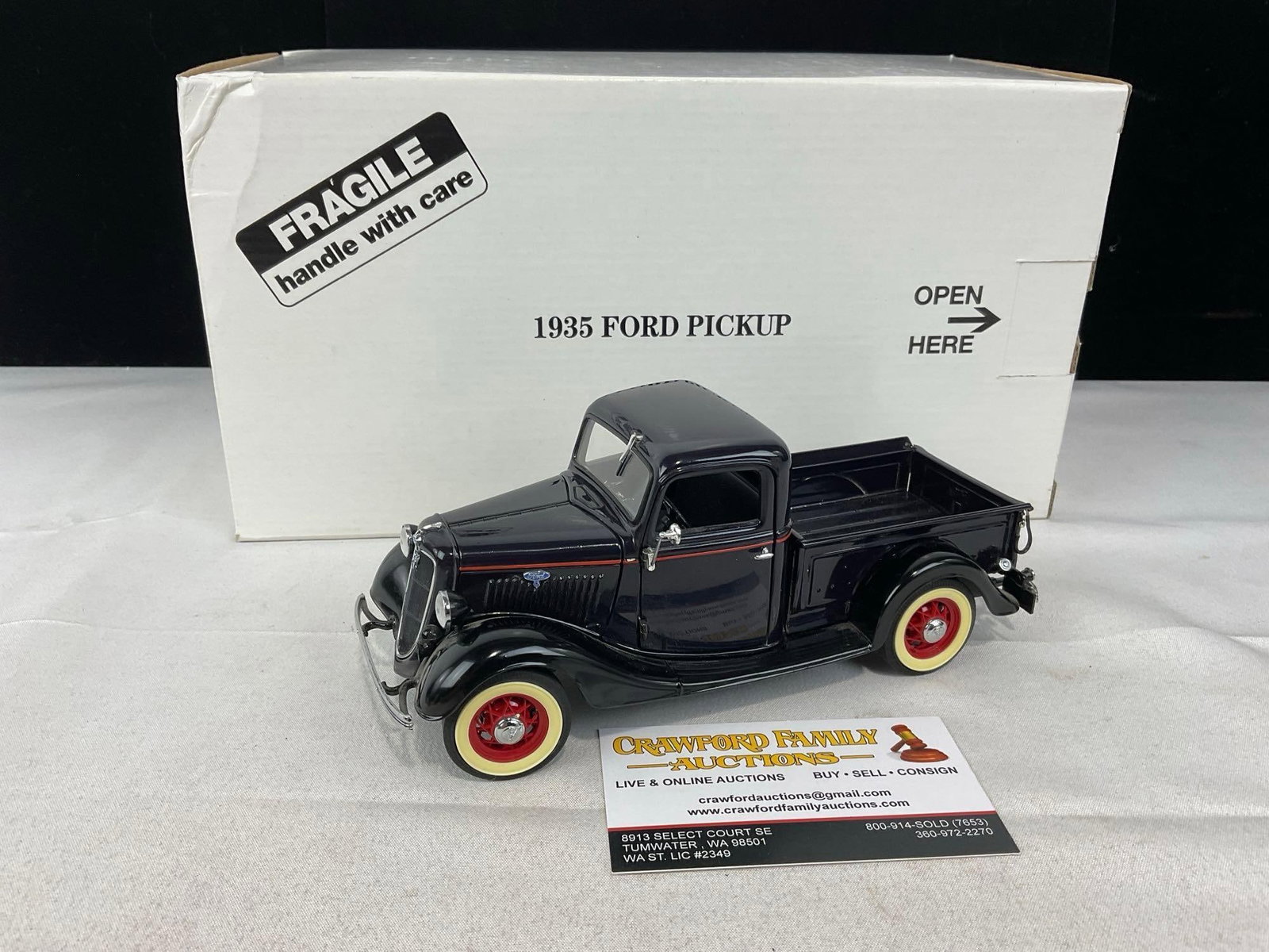 Danbury Mint Diecast Model 1935 Ford Pickup in box, 7h x 13w x 7d inches (1 of 5)