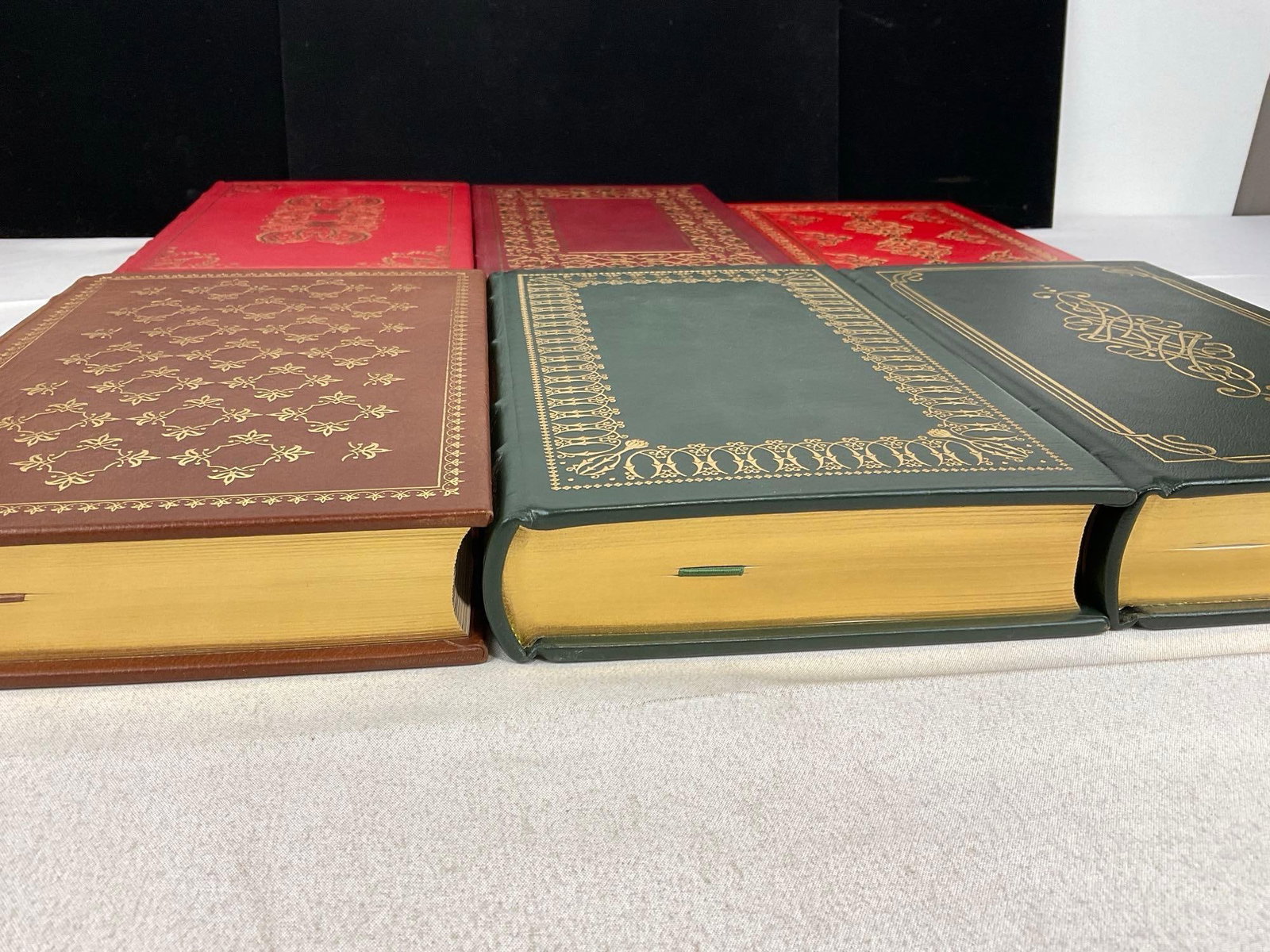 Set of 6 Franklin Library Books, All The Kings Men, 20 Years at Hull-House, The Devils Dictionary & - 3