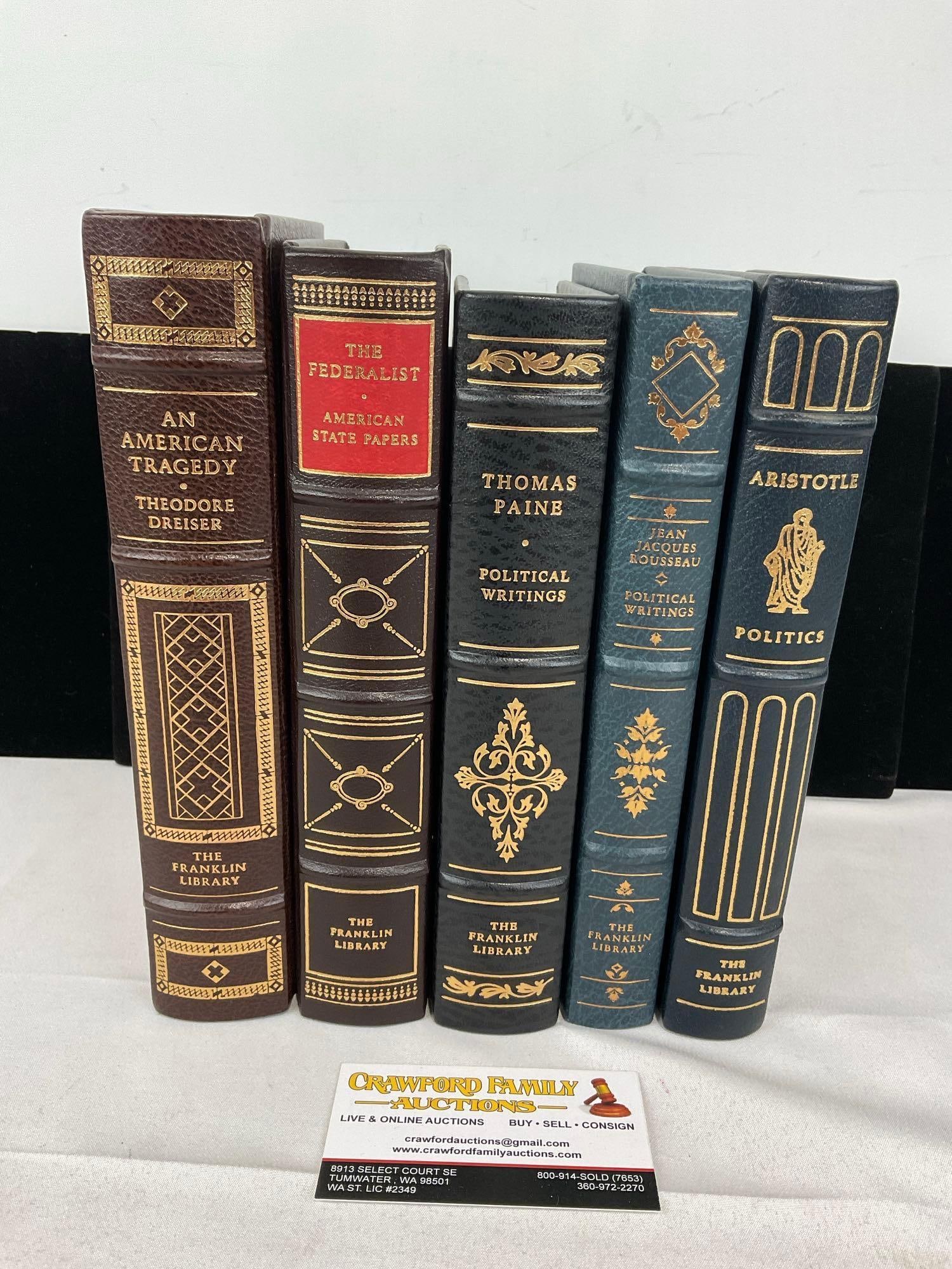 Set of Franklin Library Books, An American Tragedy, The Federalist, 2x Political Writing, Politics (1 of 5)