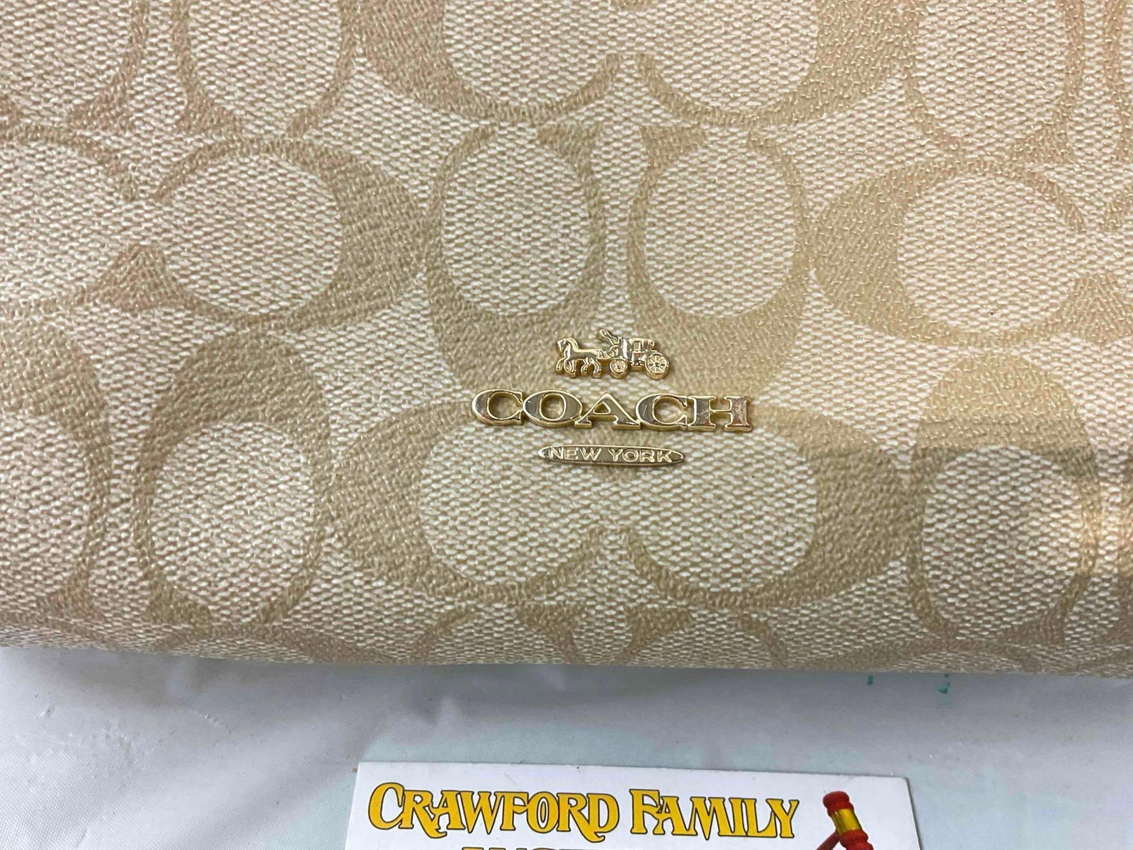 Coach Mia Crossbody Leather & Canvas Purse in Ivory/Tan Color. Very Good Condition. See pics. - 5