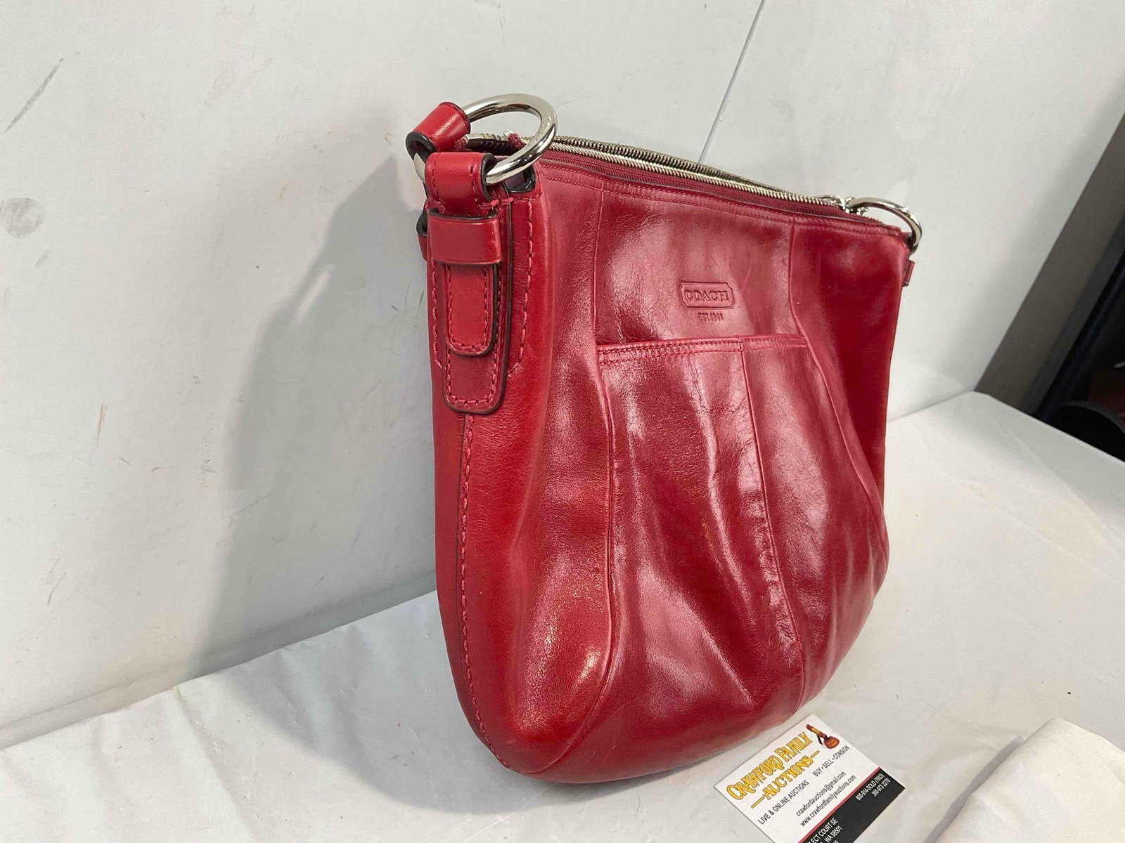 Coach Legacy Soho Hobo Red Leather Purse w/ Carrier Bag. Very Good Condition. See pics. - 2
