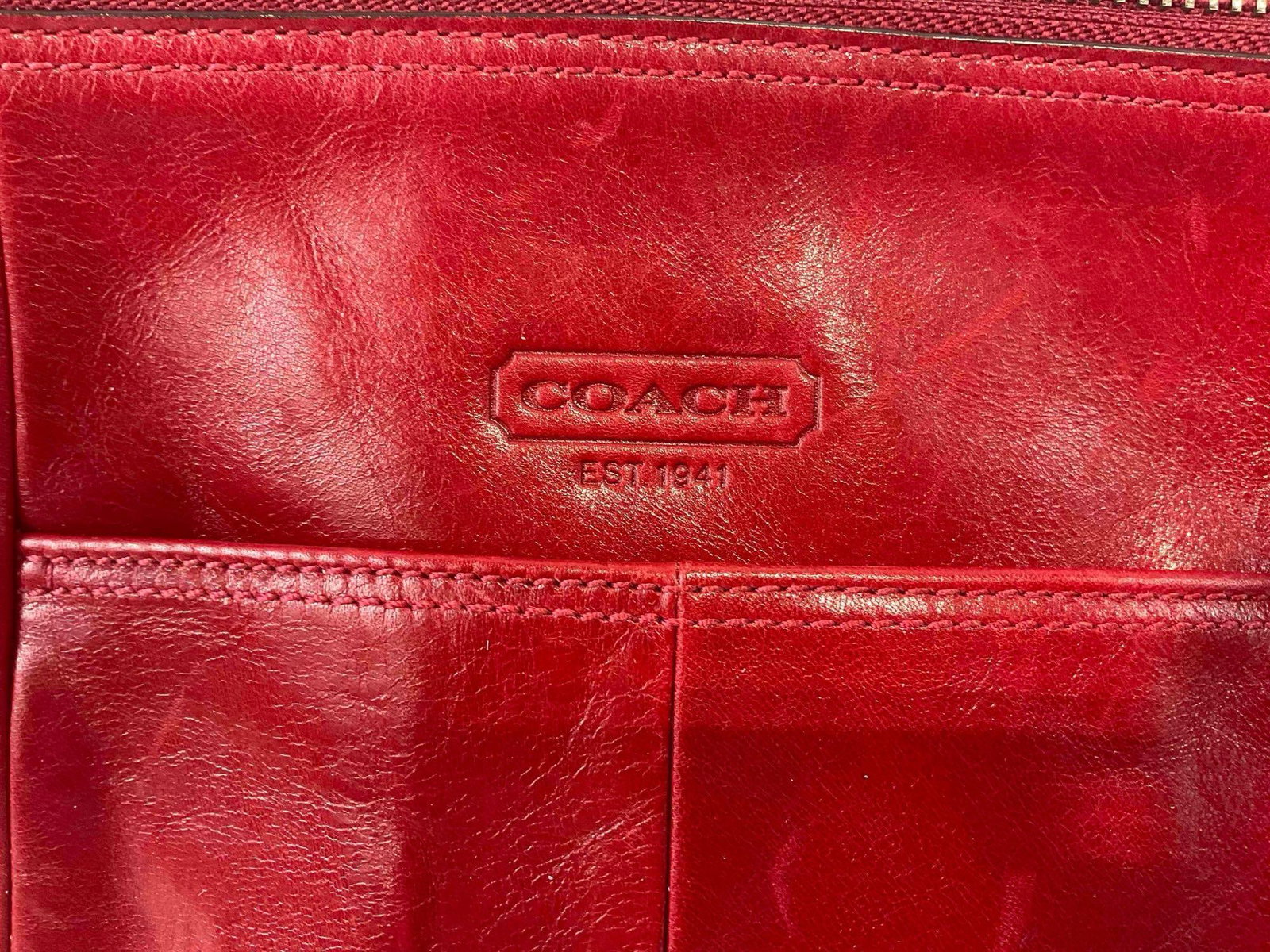 Coach Legacy Soho Hobo Red Leather Purse w/ Carrier Bag. Very Good Condition. See pics. - 5