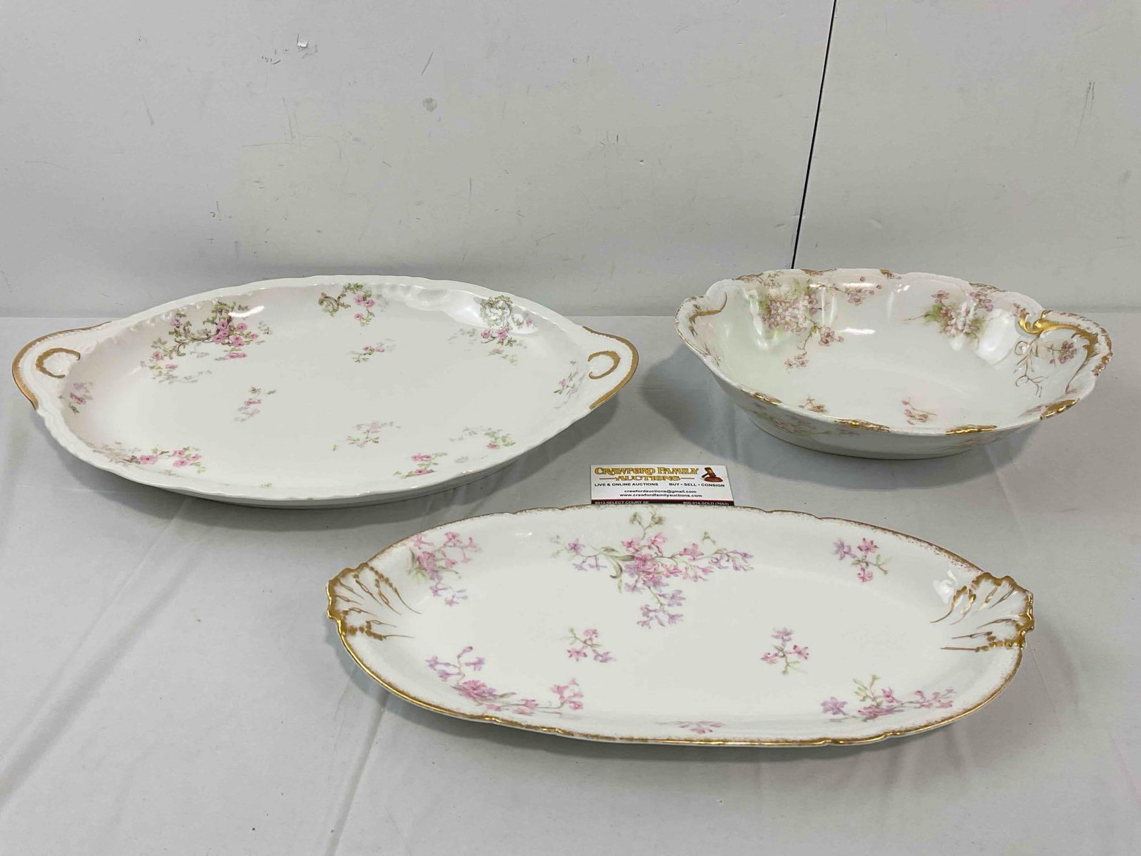 3 pcs Vintage Haviland Ceramic Dishes, incl. 2x Theodore Haviland Limoges. Very Good Cond. (1 of 11)