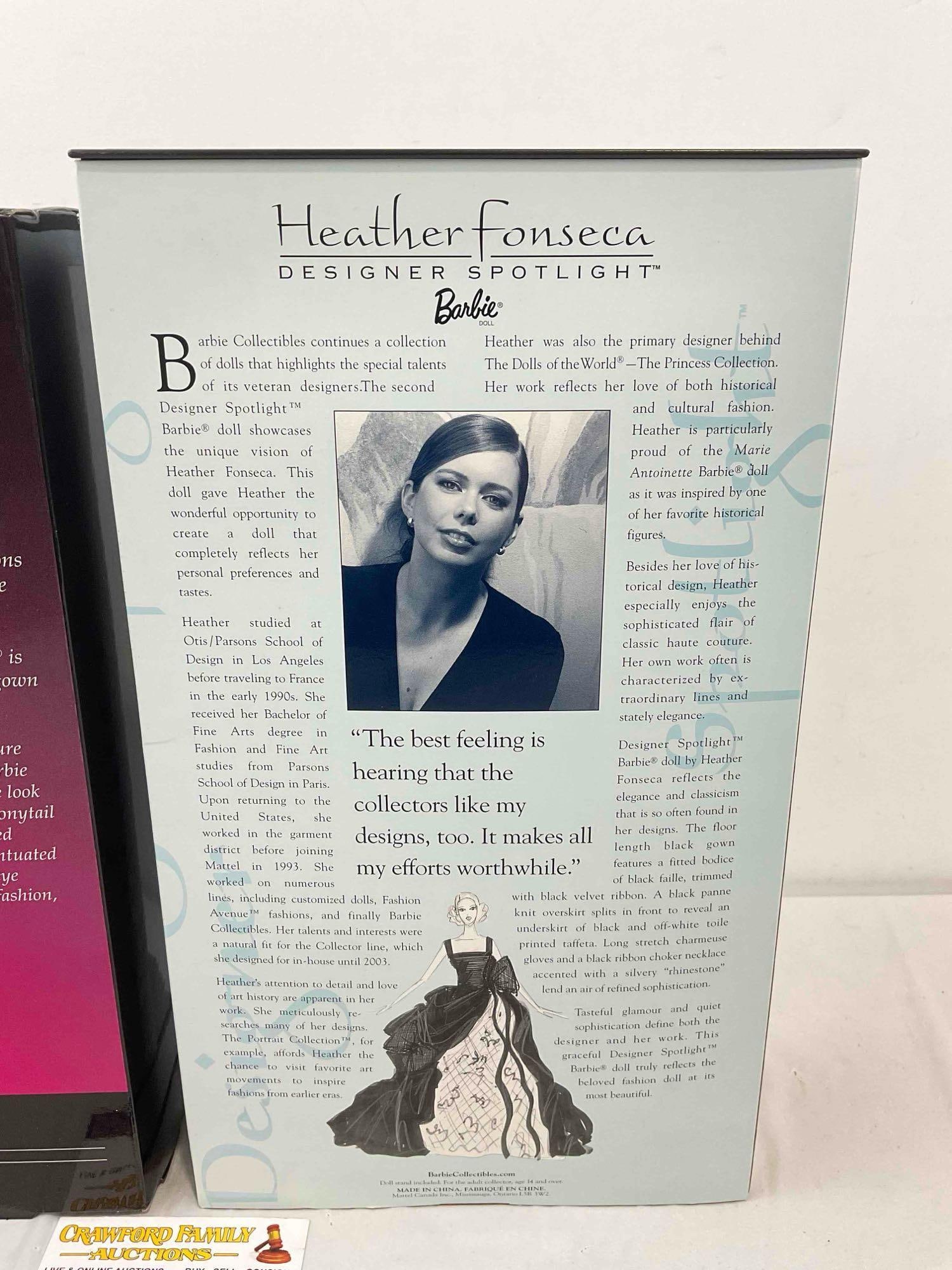 2 pcs NIB Barbie Collector Dolls, incl. 65th Anniversary & Heather Fonseca. Excellent Condition. - 7