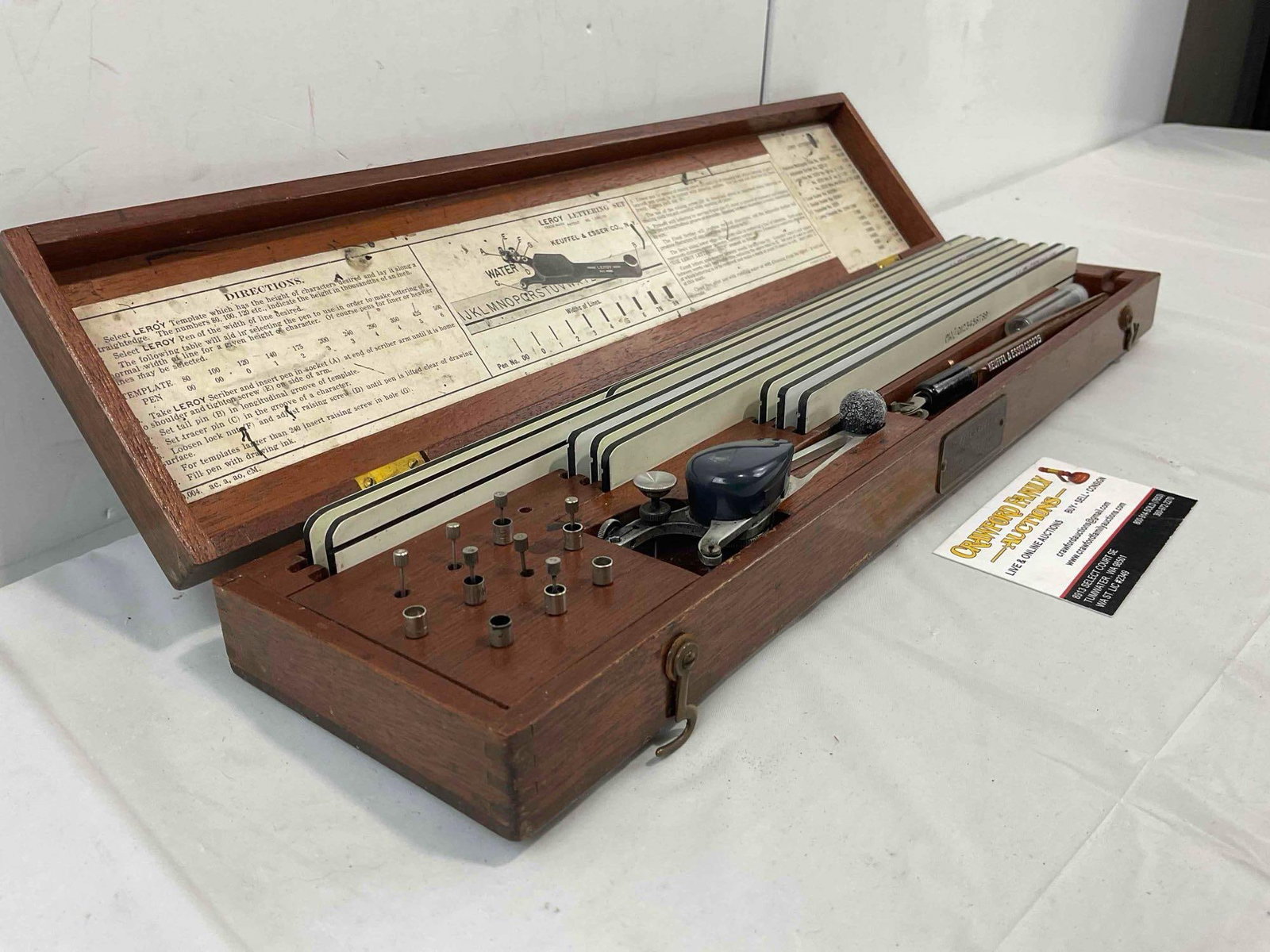 Vintage Keuffel & Esser Co. Leroy Lettering Set in Mahogany Case. Very Good Condition. See pics. - 2