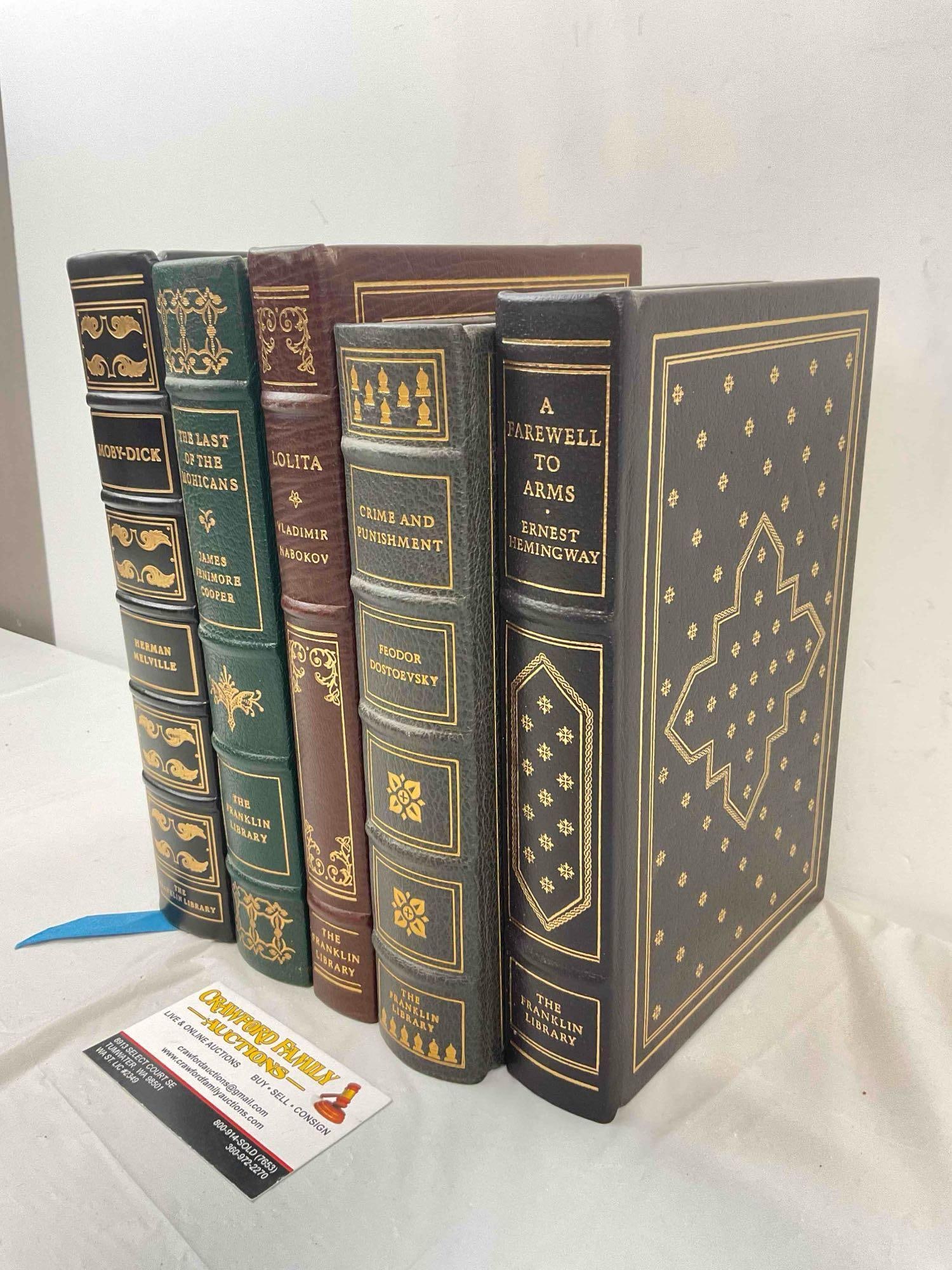 5 pcs Vintage Franklin Library Books, incl. Crime and Punishment by Dostoevsky & More! See pics. - 2