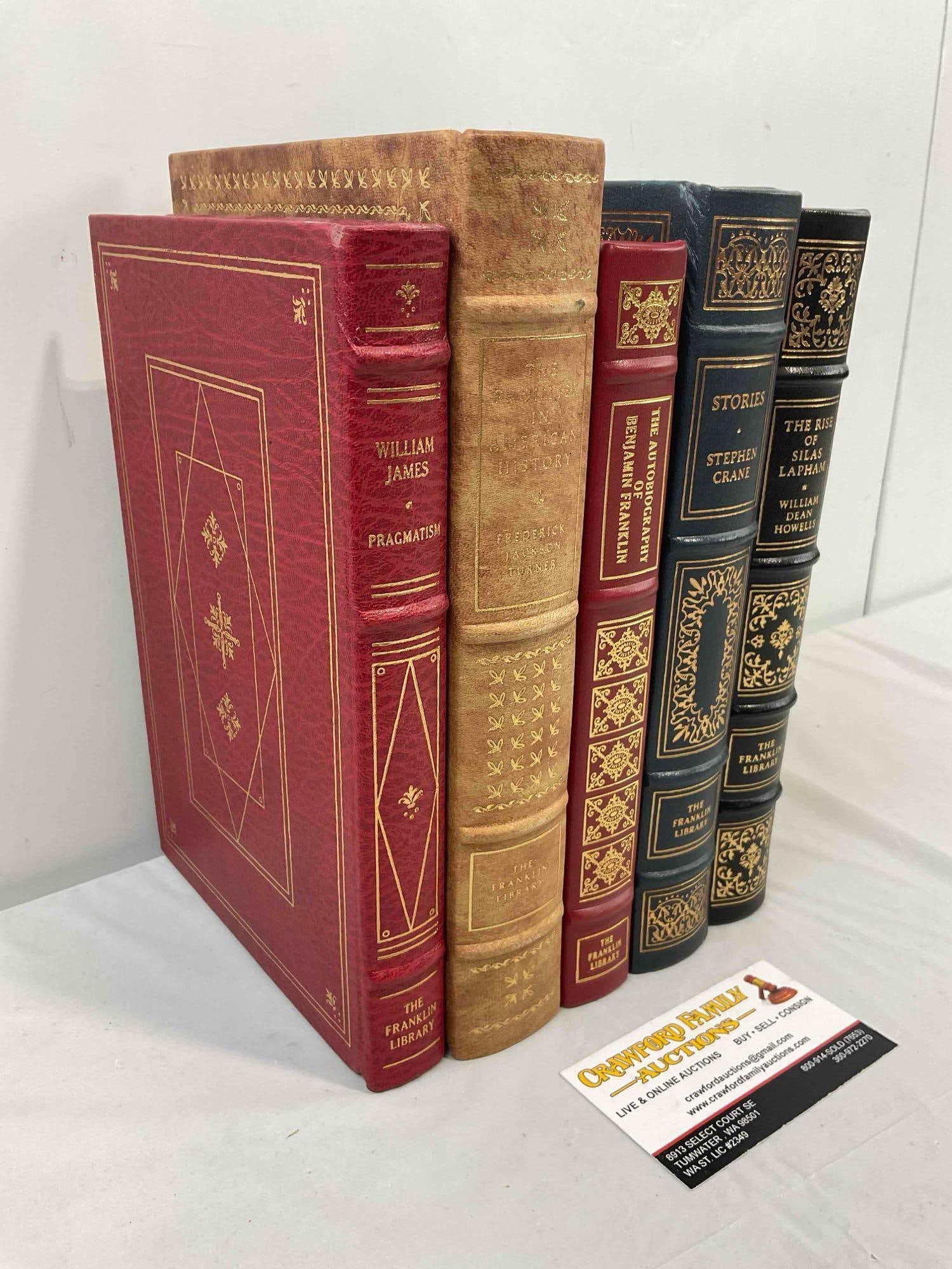 5 pcs Vintage Franklin Library Books, incl. The Autobiography of Benjamin Franklin & More! - 3