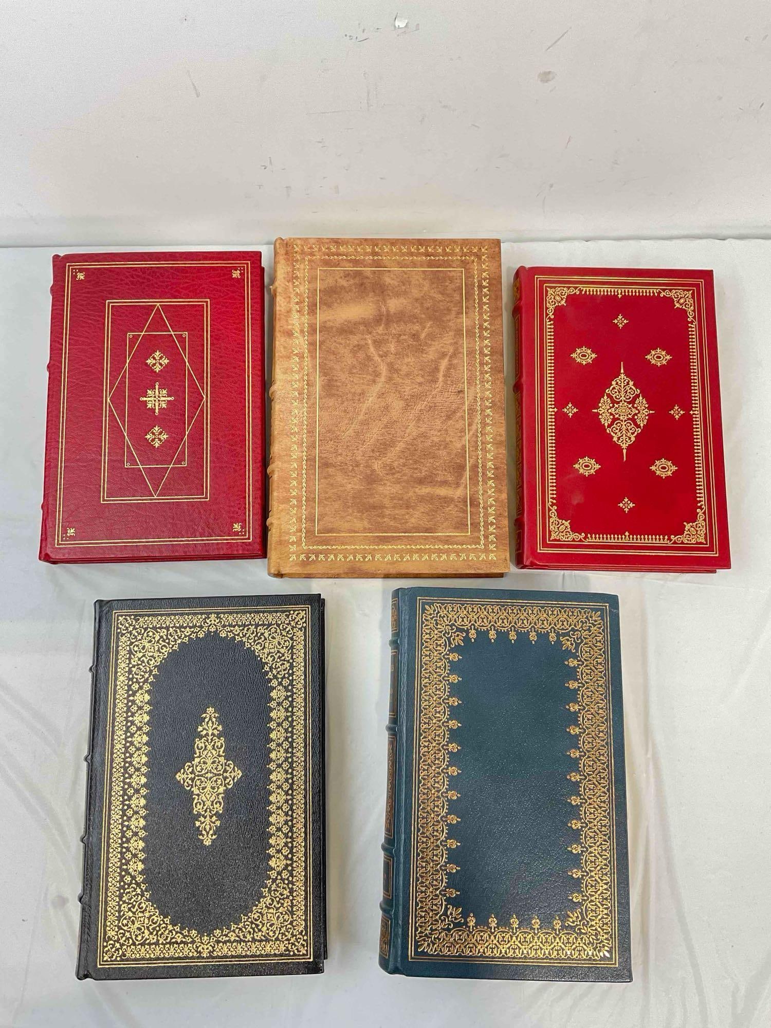 5 pcs Vintage Franklin Library Books, incl. The Autobiography of Benjamin Franklin & More! - 4
