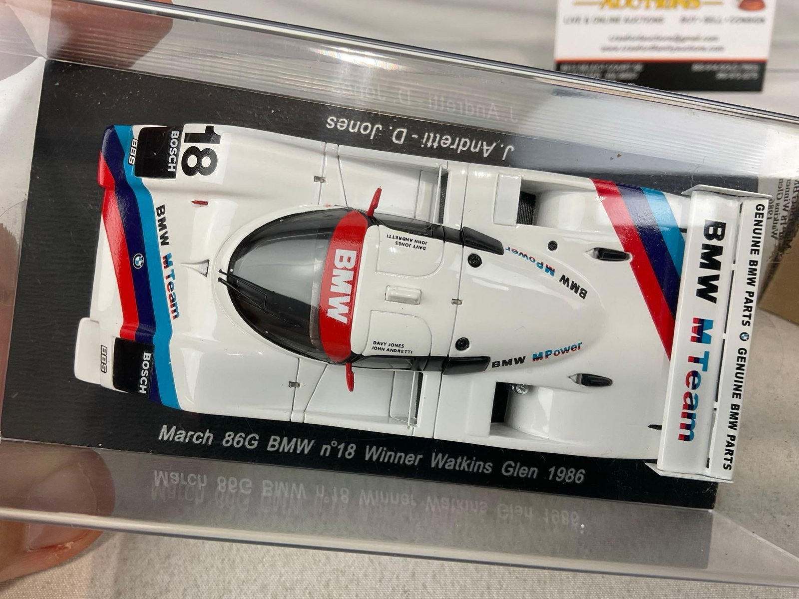 2 1/43 Scale Diecast Cars Bizarre 1984 Jaguar XJR5 & Spark 1986 March 86G BMW - 7