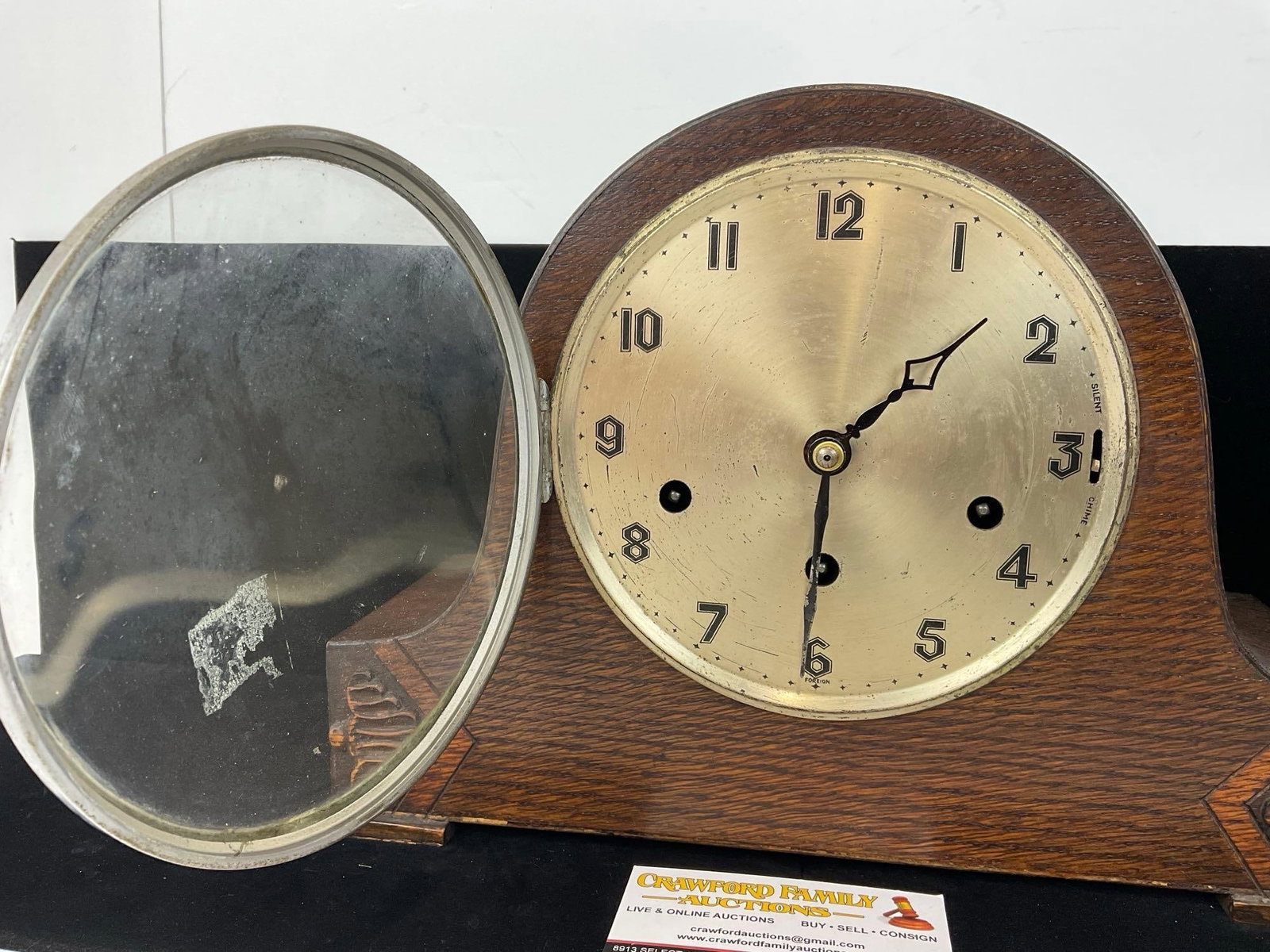 Early 20th Century Mantel Clock, Time Strike Chime, Westminster Chime, 10h x 13w x 6d inches - 2