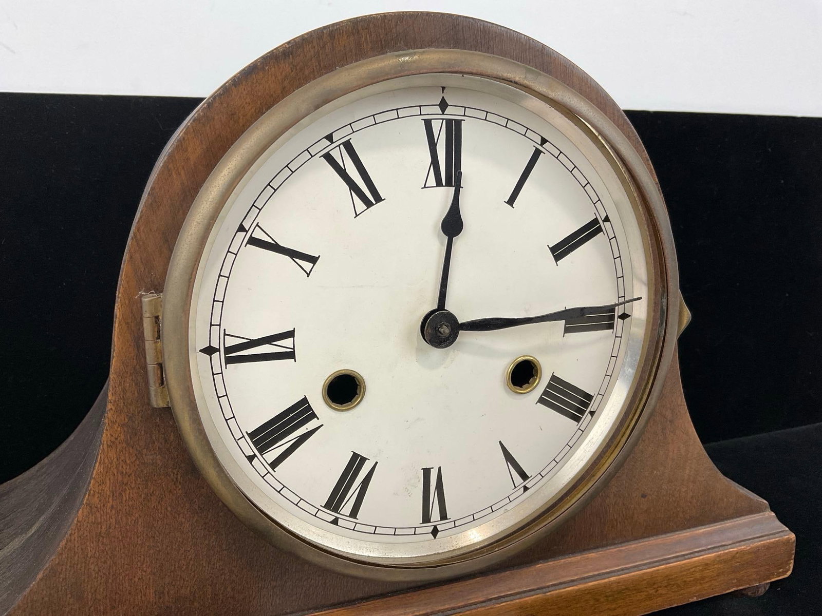 Antique Haller Humpback Mantel Clock Time Strike, 9h x 13w x 6d inches - 2