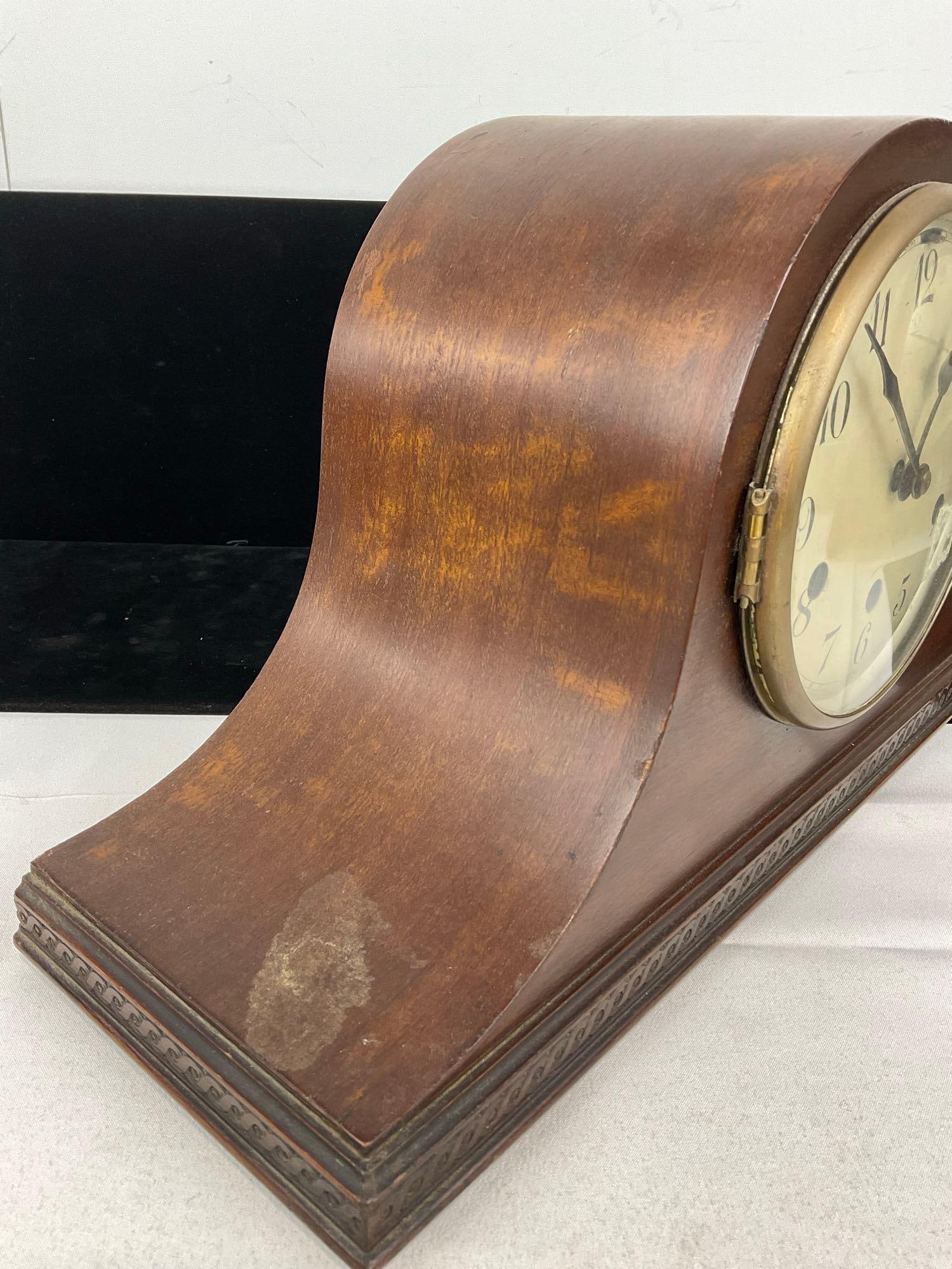 Early 20th Century Mantel Clock, Time Strike Chime, Westminster Chime, 10h x 18w x 7d inches - 3