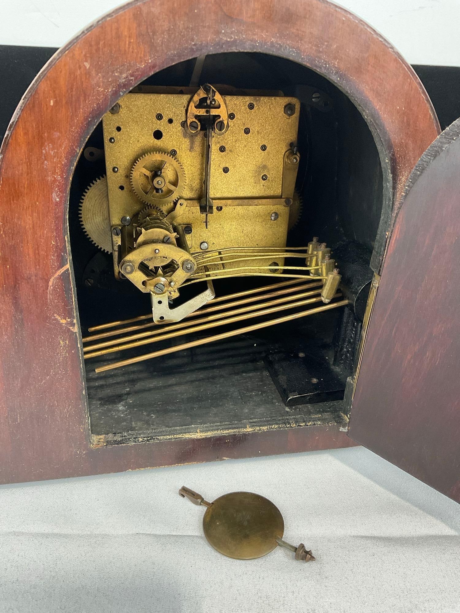 Early 20th Century Mantel Clock, Time Strike Chime, Westminster Chime, 10h x 18w x 7d inches - 5