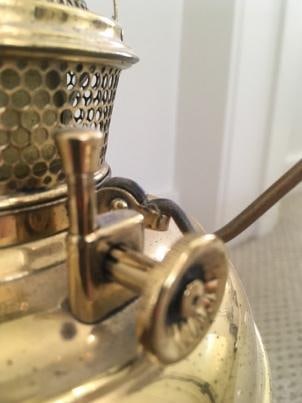 3 Electrified Oil Lamps, Brass B&H & R&Y pieces, 2 tested & working, 1 needs new cable - 4