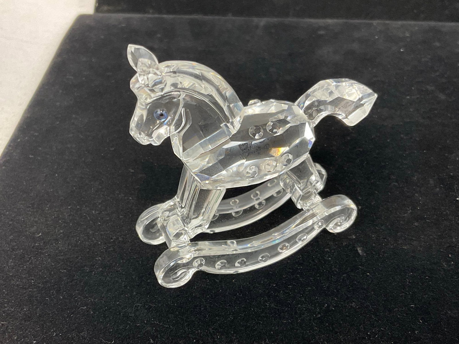 Pair of Retired Swarovski Crystal pieces, Horse Stallion Figure & Rocking Horse - 4