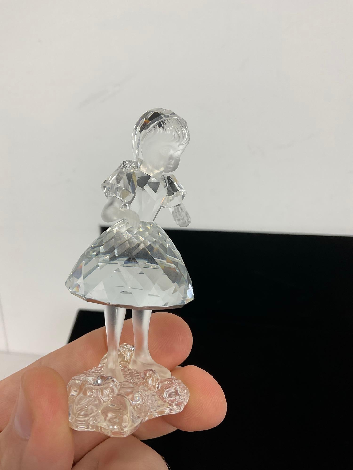 Retired Swarovski Crystal Little Red Riding Hood Figurine w/crystal basket, Fables & Fairy Tales ... - 6