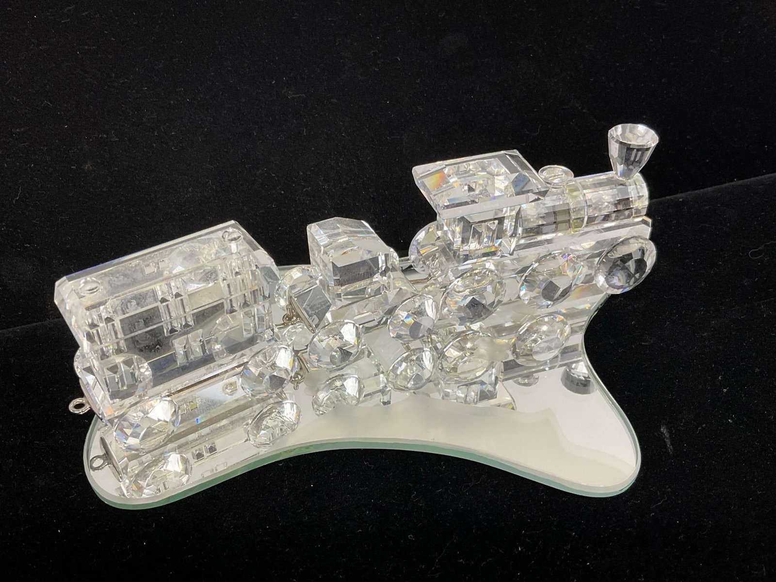 Swarovski Crystal Locomotive, Coal Tender & Passenger Car, 3 piece set - 2