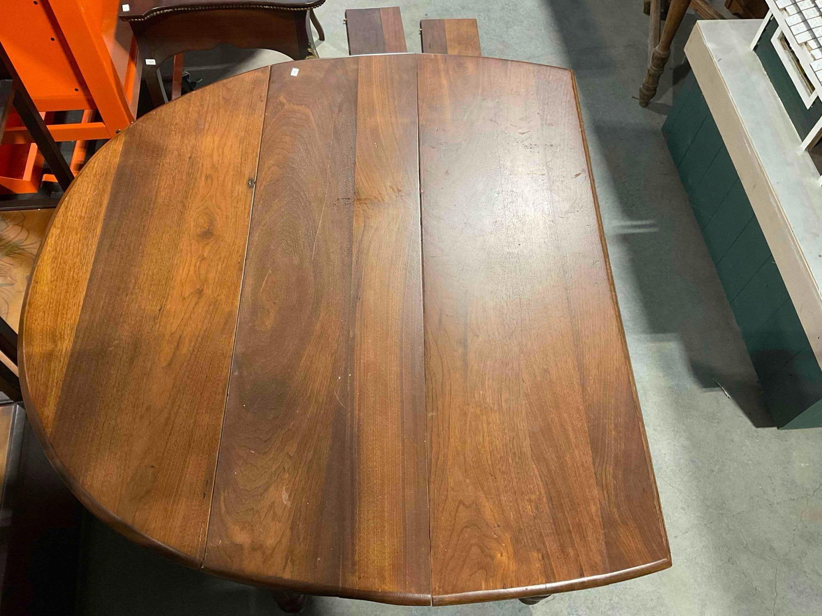 Antique Mahogany Wood Drop Leaf Dining Table w/ 2 Loose Leaves. As Is Condition. See pics. - 6