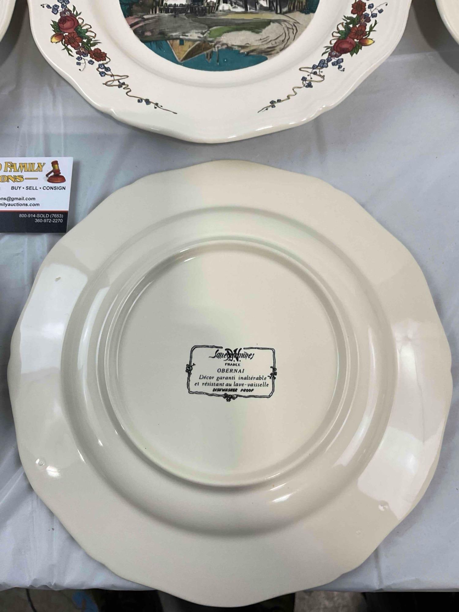 12 pcs Vintage Sarreguemines French Ceramic Salad Plates in Obernai Pattern. See pics & desc. - 16