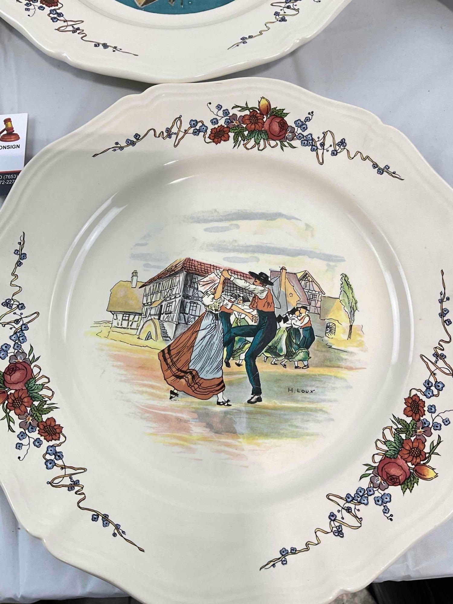 12 pcs Vintage Sarreguemines French Ceramic Salad Plates in Obernai Pattern. See pics & desc. - 2