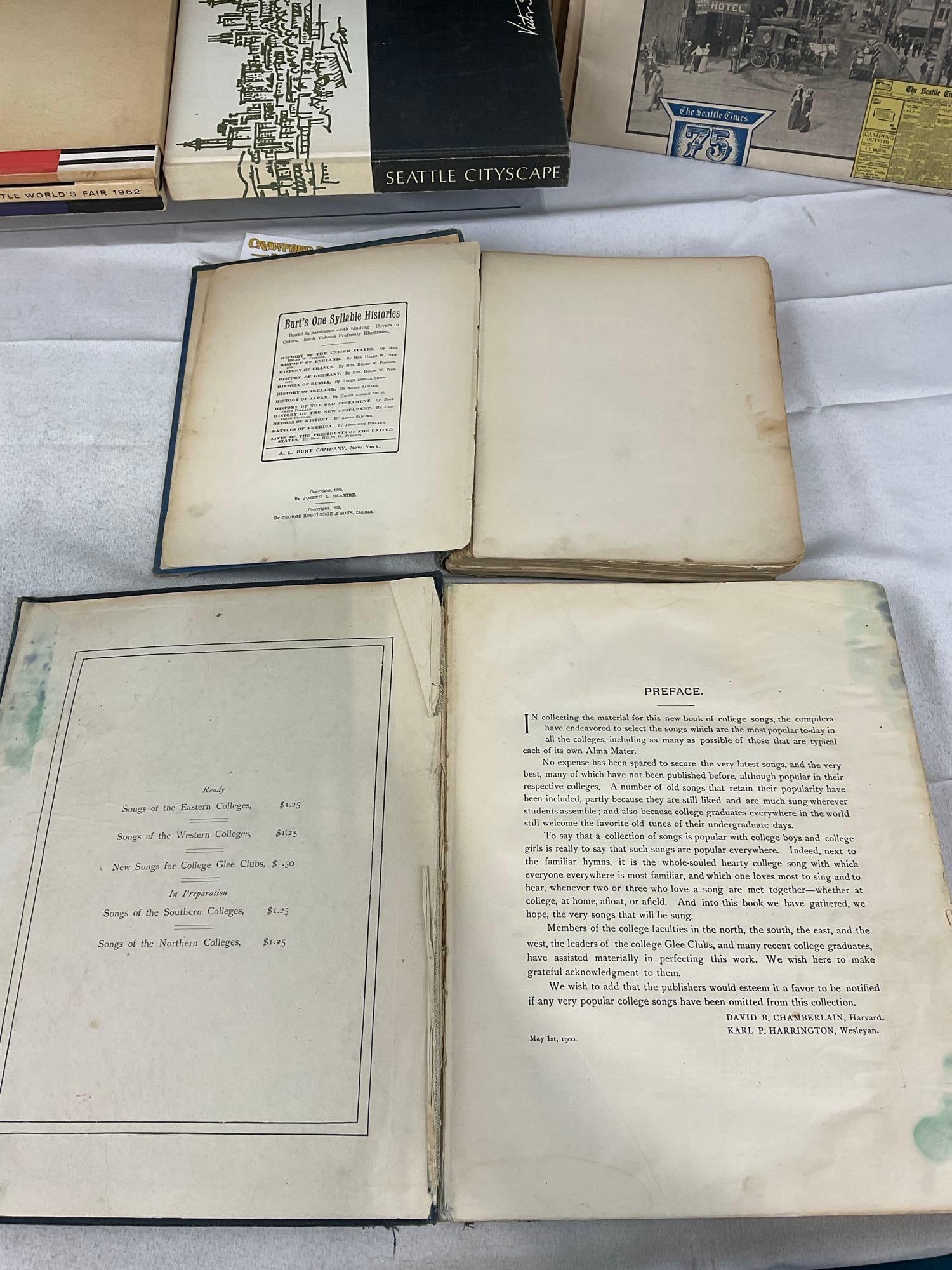 2 1900s Antique Books, 1962 Seattle Books, & set of 50s Newspapers, The Tacoma News Tribute - 4