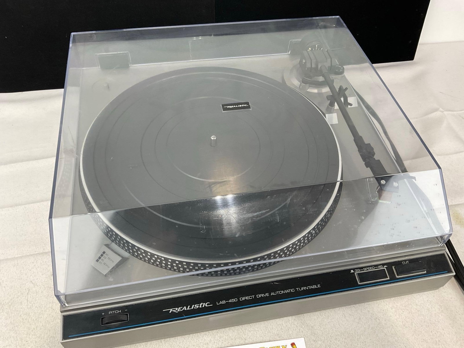 Realistic Model LAB-450 Direct Drive Auto-Return Stereo Turntable, tested & working - 2