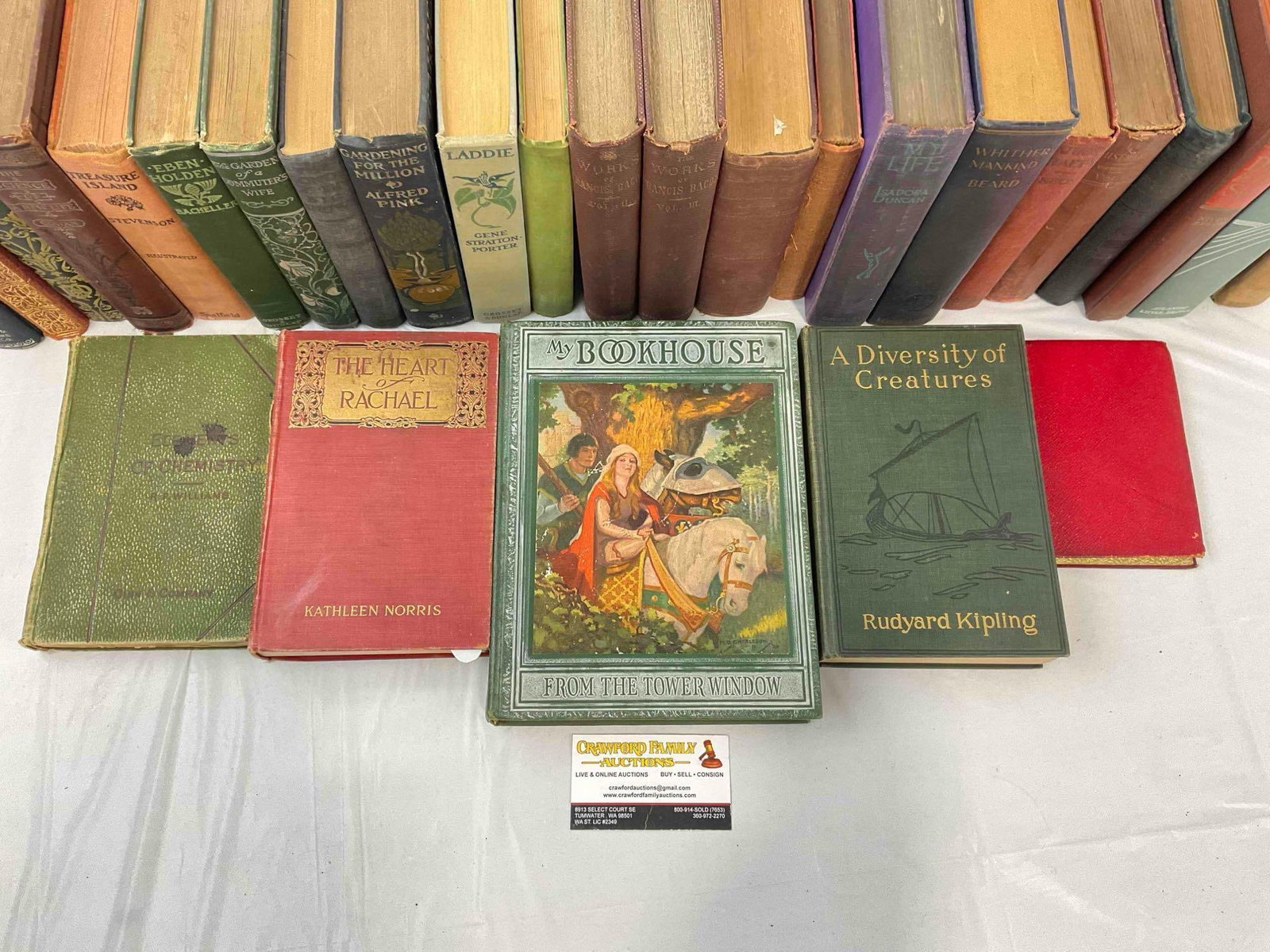 28 pcs Vintage Hardcover Books, incl. Kipling, Zane Grey, Dumas, Stevenson & More! See pics. - 5