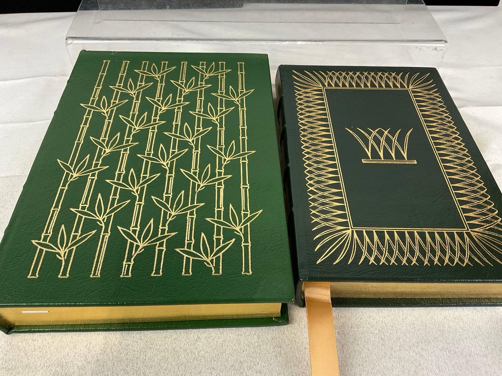 Easton Press Gold Leaf Hard Cover Books, The Jungle Books by Rudyard Kipling & Leaves of Grass by.. - 2