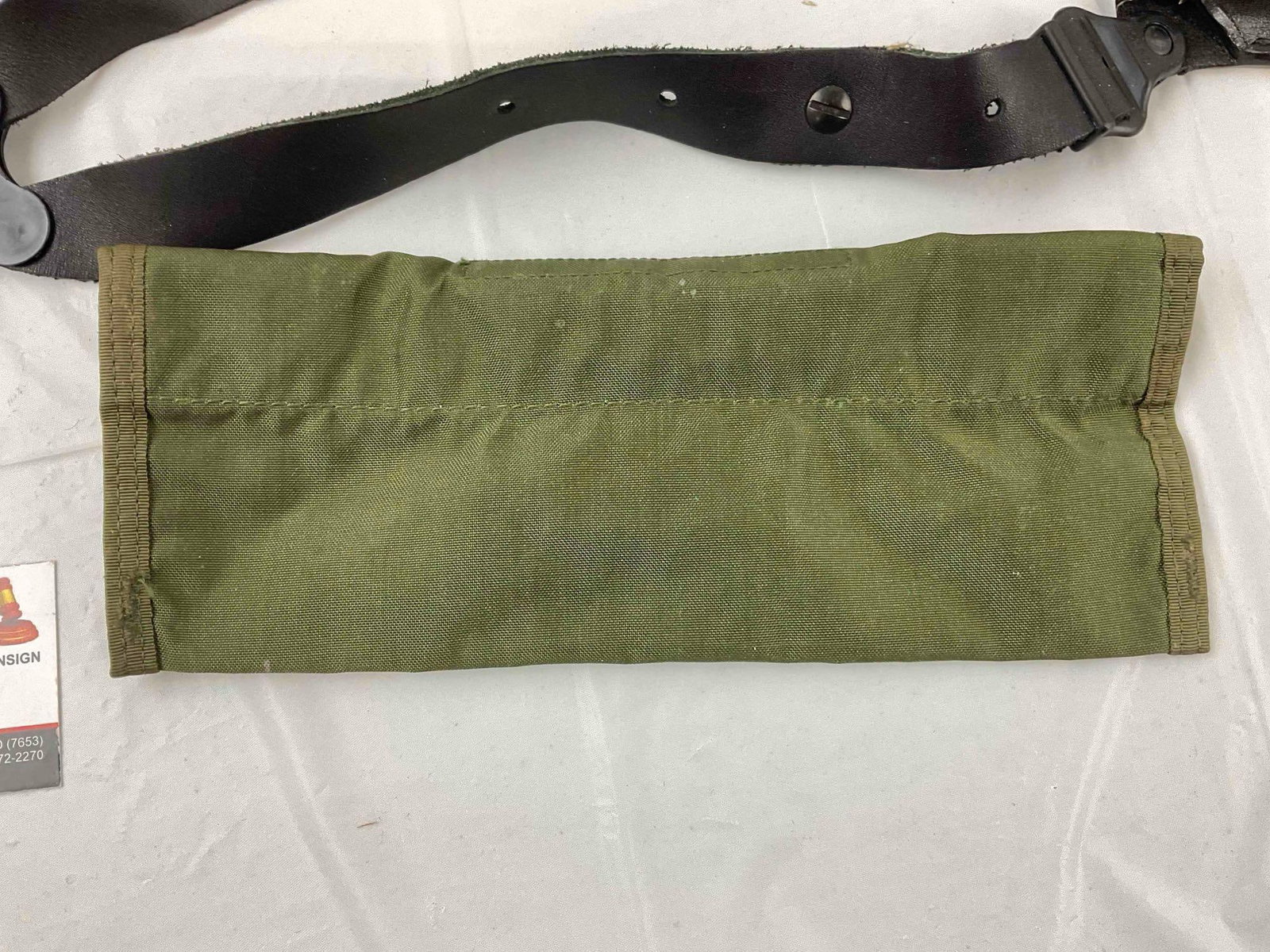 11 pcs Military Memorabilia, incl. Vintage Leather Holsters, Wood Plaques & More! See pics. - 18