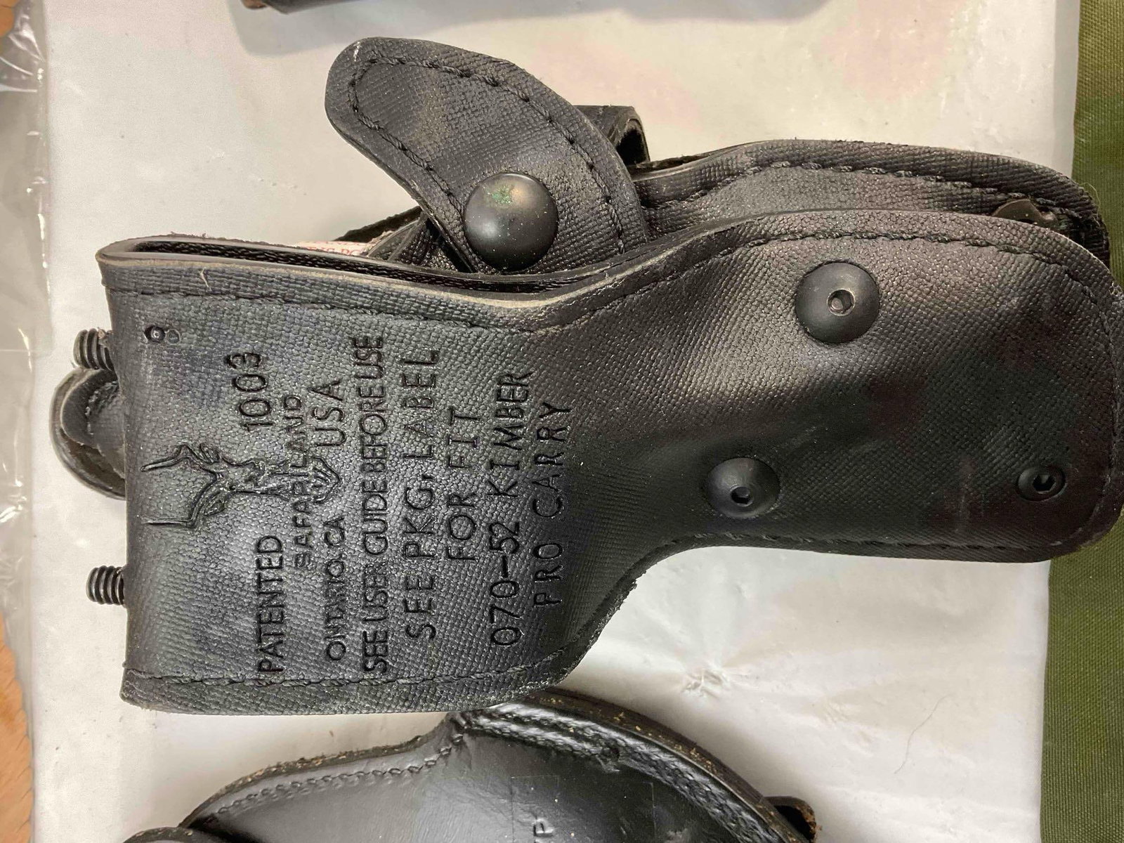 11 pcs Military Memorabilia, incl. Vintage Leather Holsters, Wood Plaques & More! See pics. - 6