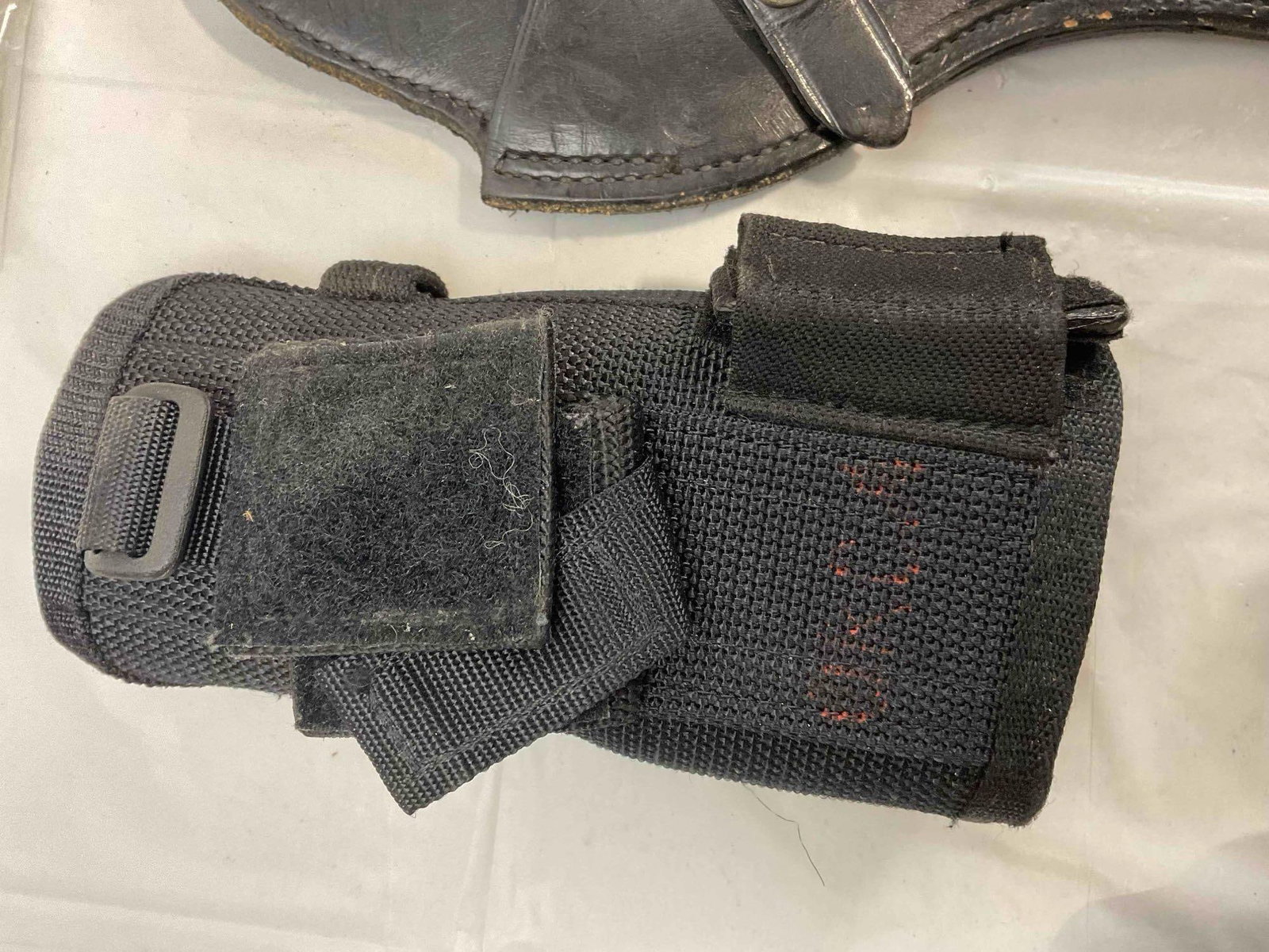 11 pcs Military Memorabilia, incl. Vintage Leather Holsters, Wood Plaques & More! See pics. - 9