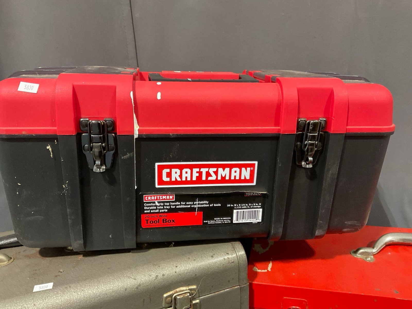Set of 3 Toolboxes, 2 Craftsman, 1 Molded Plastic & Metal, & Snapon Tools Metal Box - 3