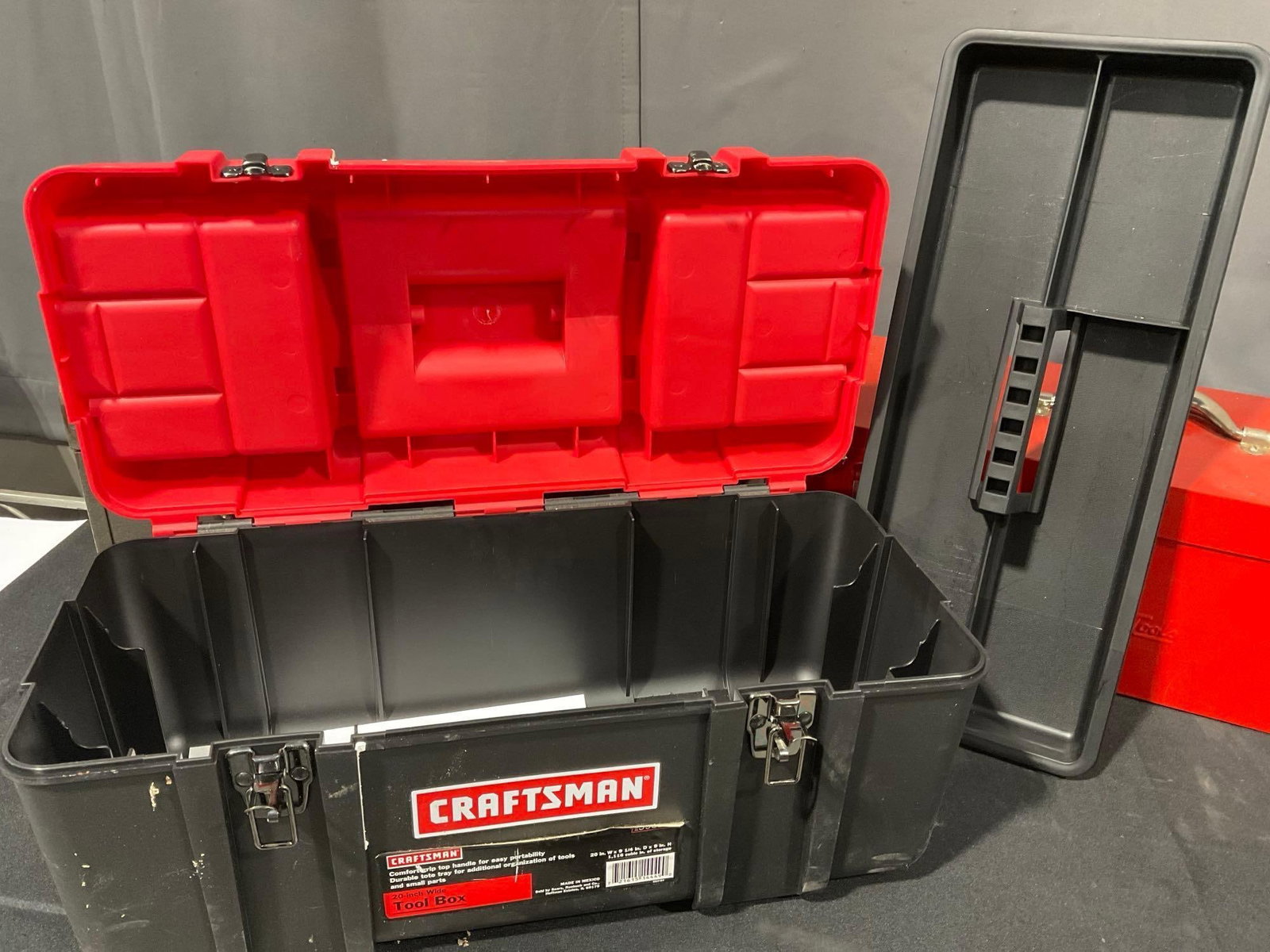 Set of 3 Toolboxes, 2 Craftsman, 1 Molded Plastic & Metal, & Snapon Tools Metal Box - 5