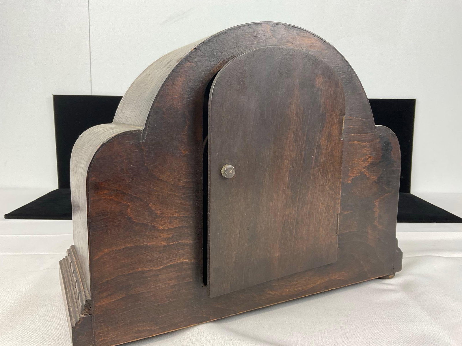 Antique Oak Mantel Clock, Time Strike, Westminster Chime, 10h x 10w x 6d inches - 4