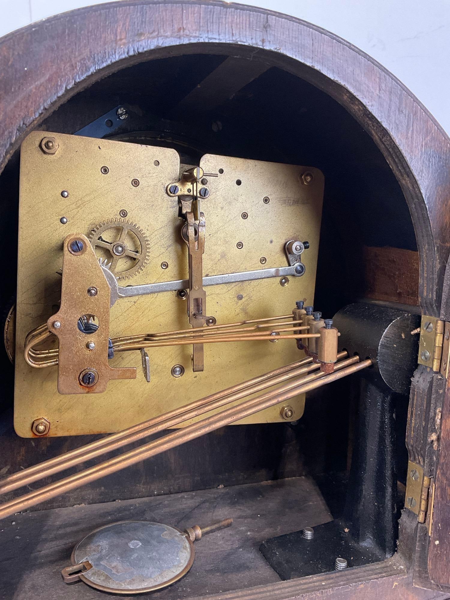 Early 20th Century German Mantel Clock, Time Strike Chime, 10h x 12w x 6d inches - 7