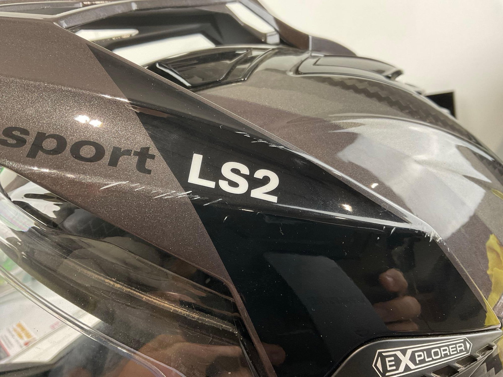 LS2 MX701 Explorer Carbon Frontier adventure helmet size XL, 61-62 cm, White/Red/Silver - 10