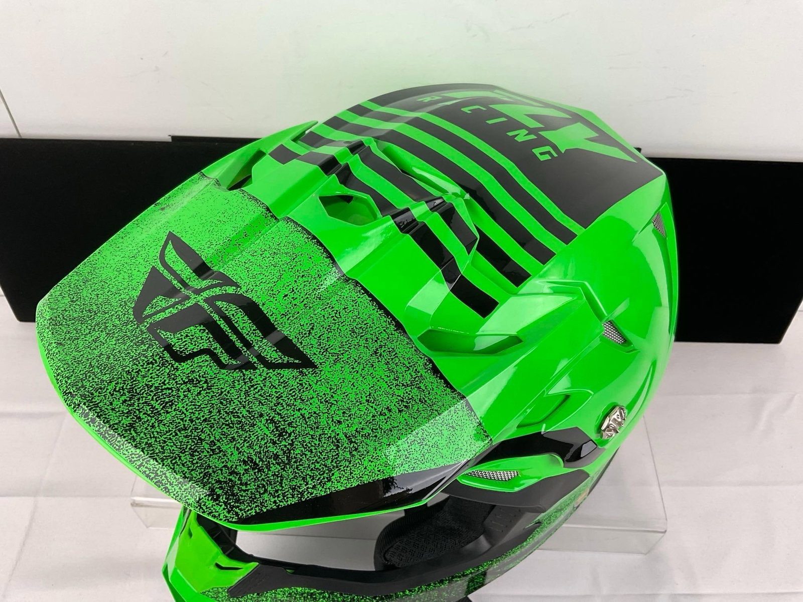 Fly Racing Toxin MIPS Embargo Motorcycle Helmet, Green & Black, Size 2XL - 2