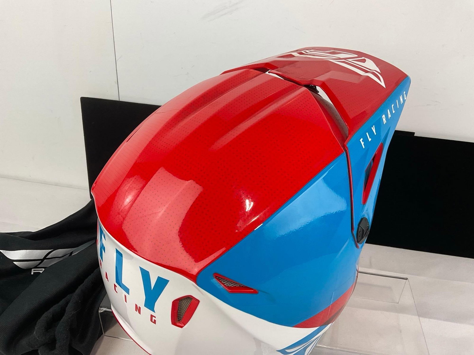 Fly Racing Kinetic Straight Edge Motocross Helmet, Size XL, Red/White/Blue - 4