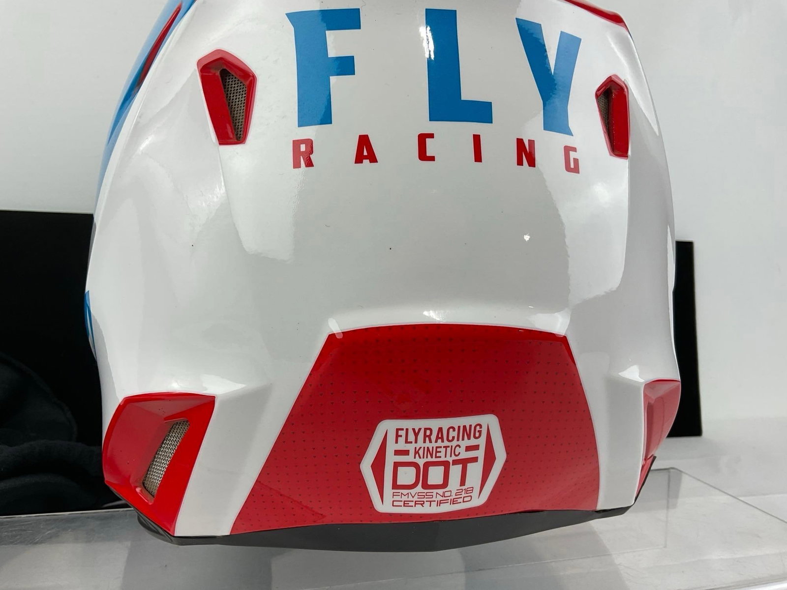 Fly Racing Kinetic Straight Edge Motocross Helmet, Size XL, Red/White/Blue - 5