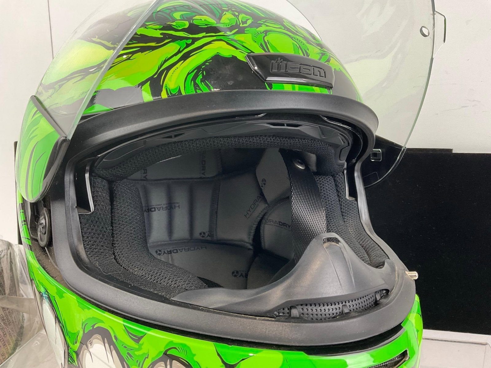Icon Airform Manikr Motorcycle Helmet, Size 2XL, Green monster design, w/extra visor - 4
