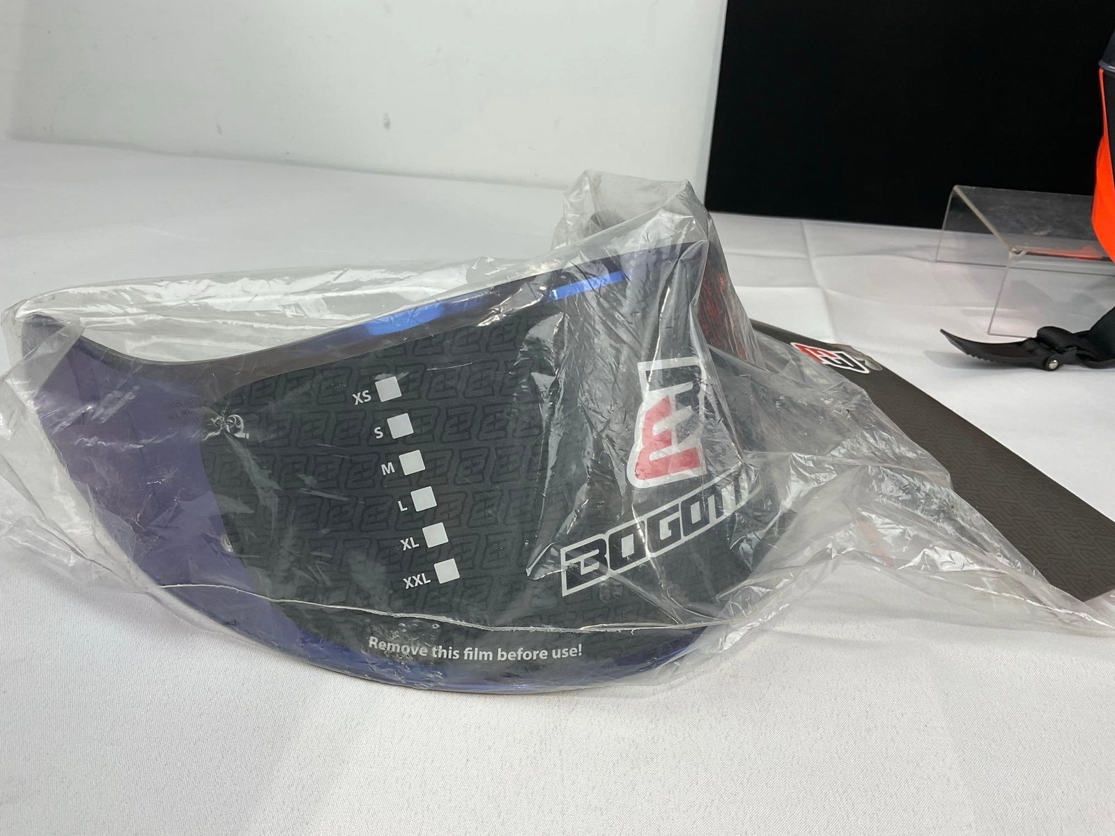 Bogotto V271 BT Zabu Bluetooth Flip Up Motorcycle Helmet Size XL, Charcoal Grey & Orange - 2
