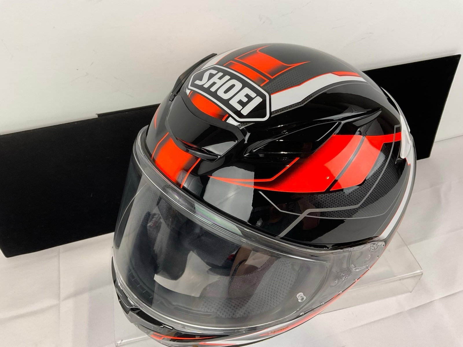 Shoei NXR RF-1400 Motorcycle Helmet, size XL, Black & Orange, 12h x 14w x 12d inches - 3