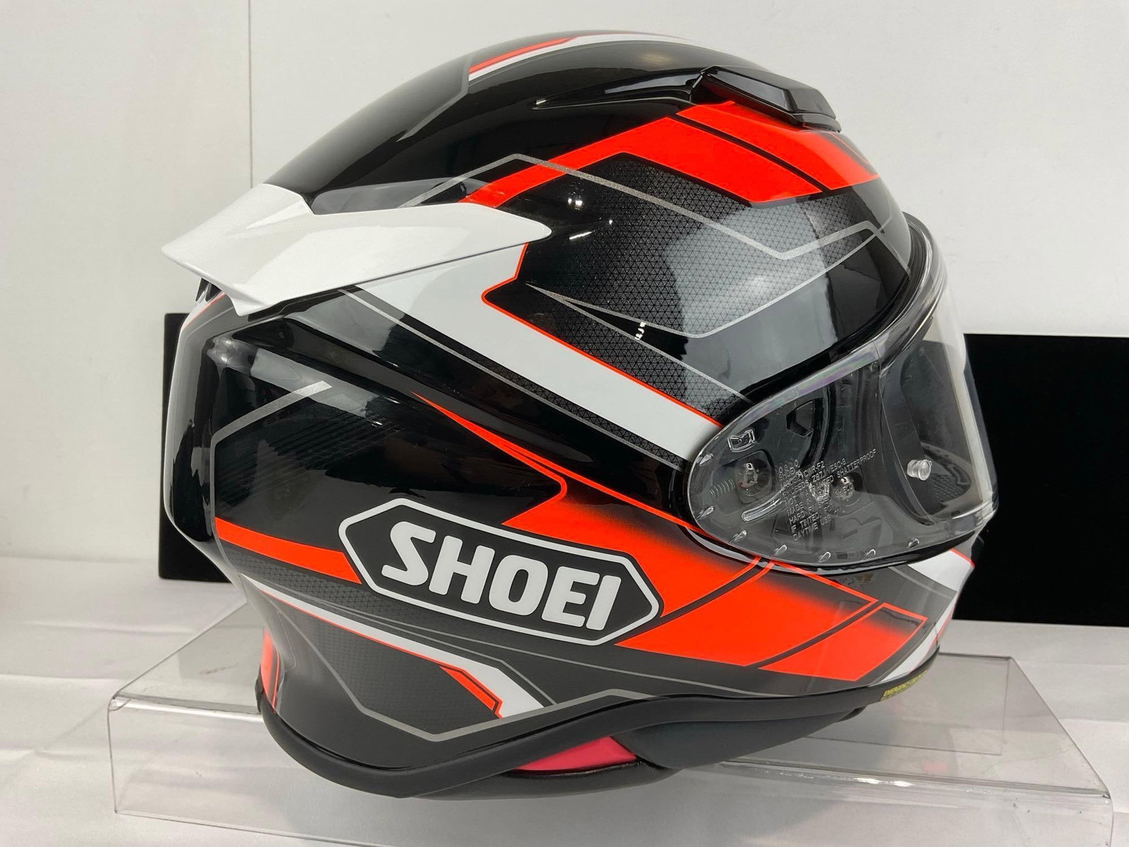 Shoei NXR RF-1400 Motorcycle Helmet, size XL, Black & Orange, 12h x 14w x 12d inches - 6
