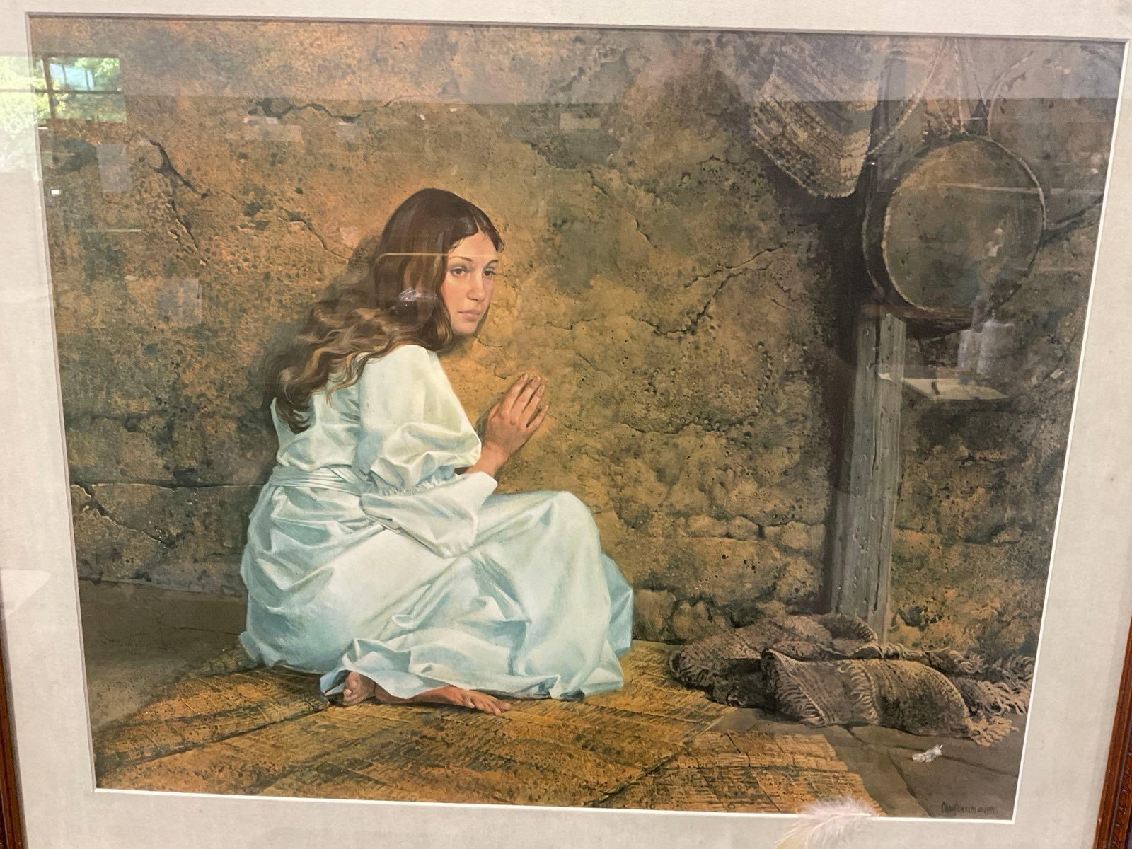 Framed Signed & #d 152/850 titled The Annunciation by James Christensen 1978, 25h x 30w inches - 2