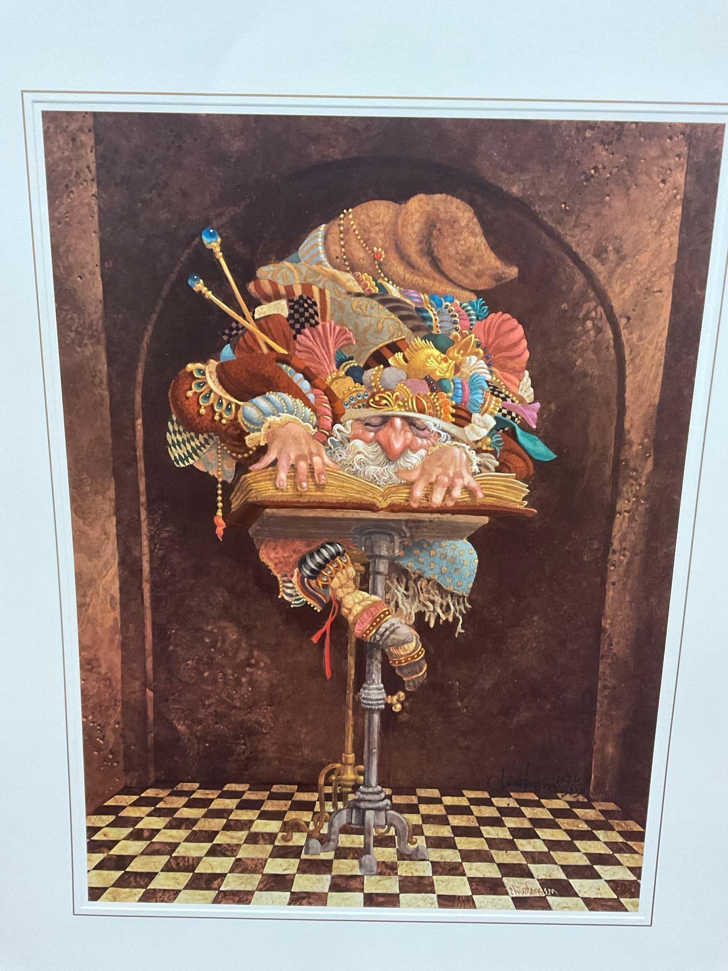 Signed & #d 1126/3250 Litho titled The Scholar by James Christensen 1993, 15h x 20w inches - 2