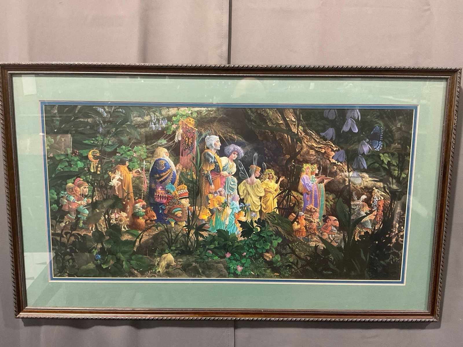 Framed Signed & #d 378/1500 Litho titled The Royal Procession by James Christensen, 24h x 41w inc...: The piece is signed & numbered in pencil near the signature on the print plate, in the lower right corner. Appears to be in fair shape, the litho itself seems to have had some scratches or