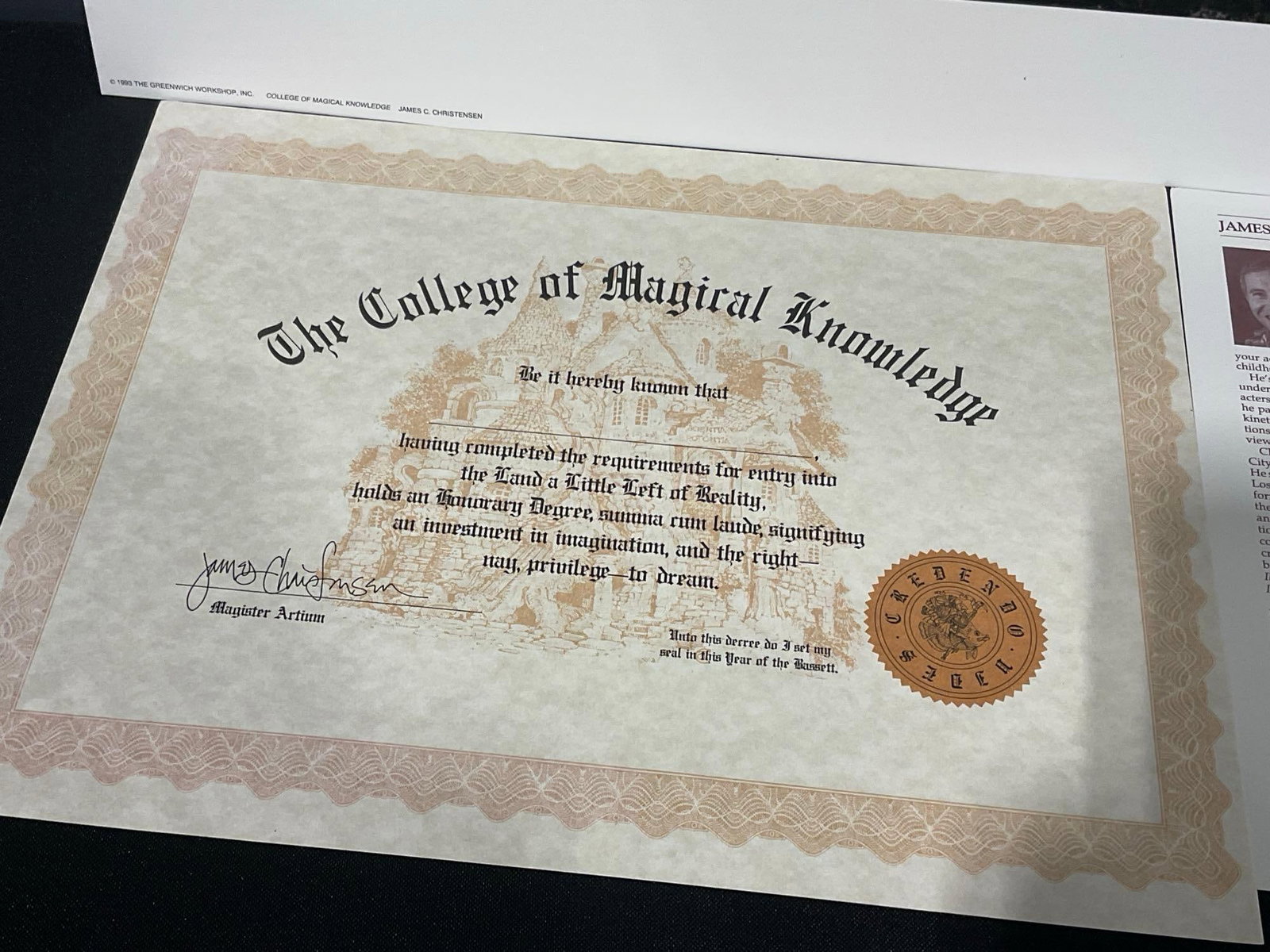 Signed & #d 1126/4500 Litho titled The College of Magical Knowledge by James Christensen, 28x28 in - 2