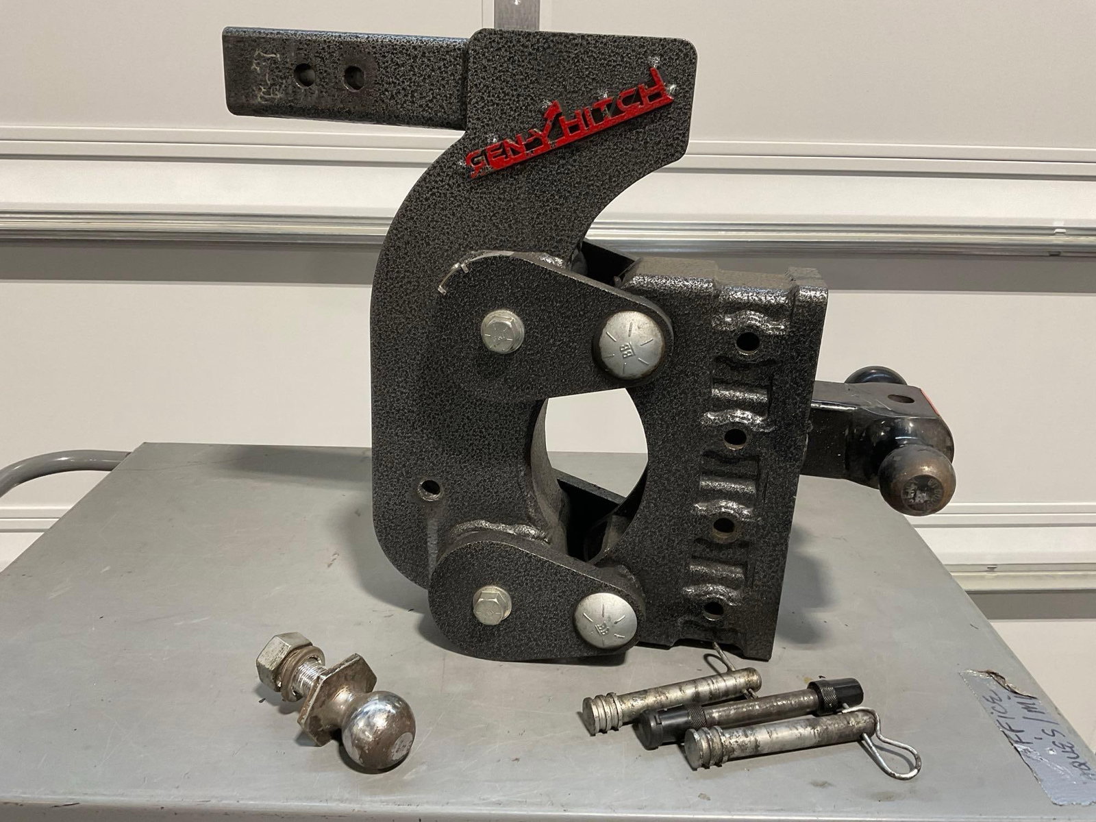 GEN-Y The Boss Torsion-Flex Adjustable Drop Hitch w/dual-ball mount, 76 Pounds: *No in-house shipping, due to size and weight*Looks to be the 16,000 lbs towing capacity model. Appears to be in good shape. The piece measures approx 20h x 12w x 16d inches. See pics. E-5600 76+